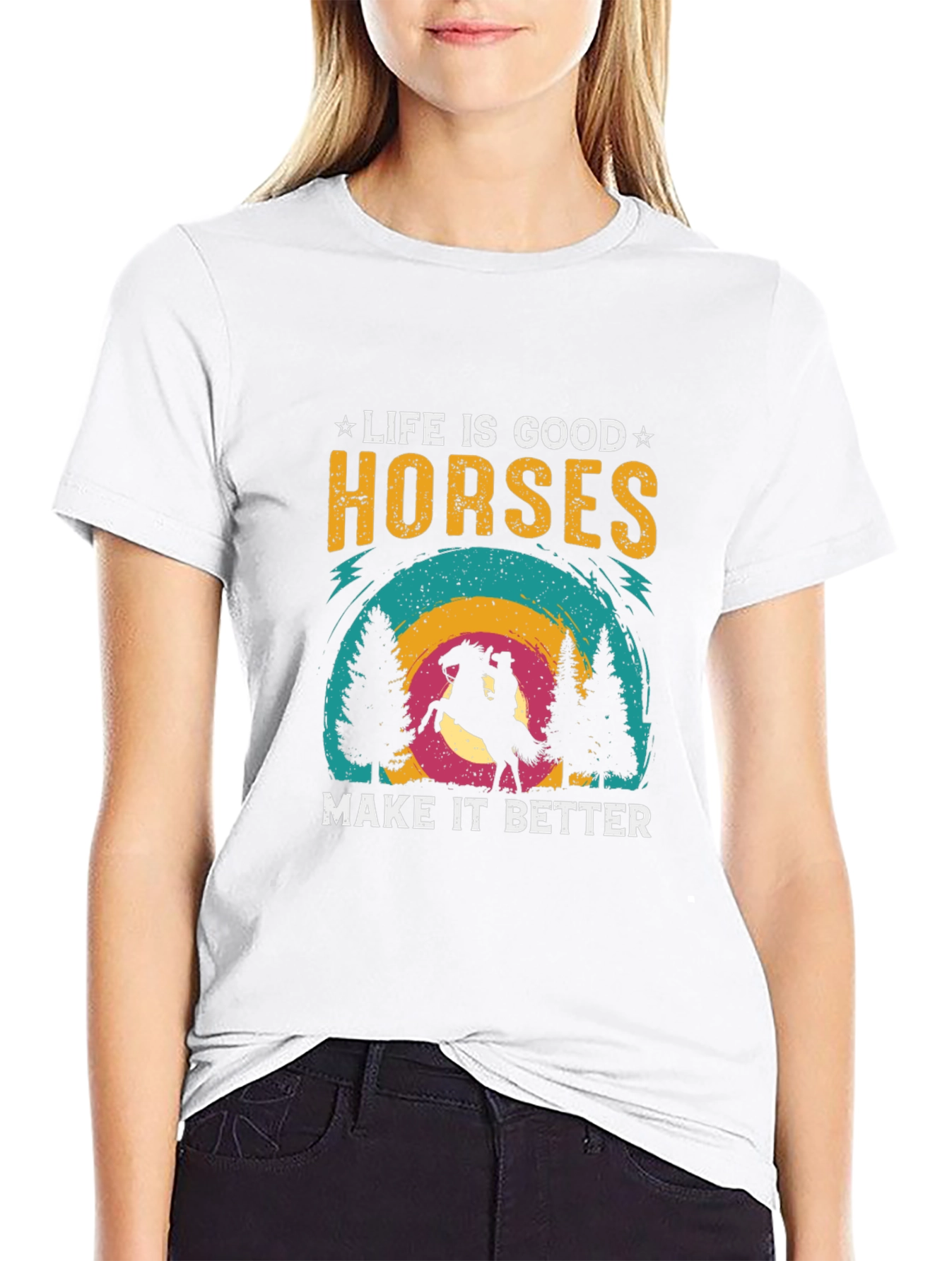 Black Life Is Good Horses T-Shirt view 9