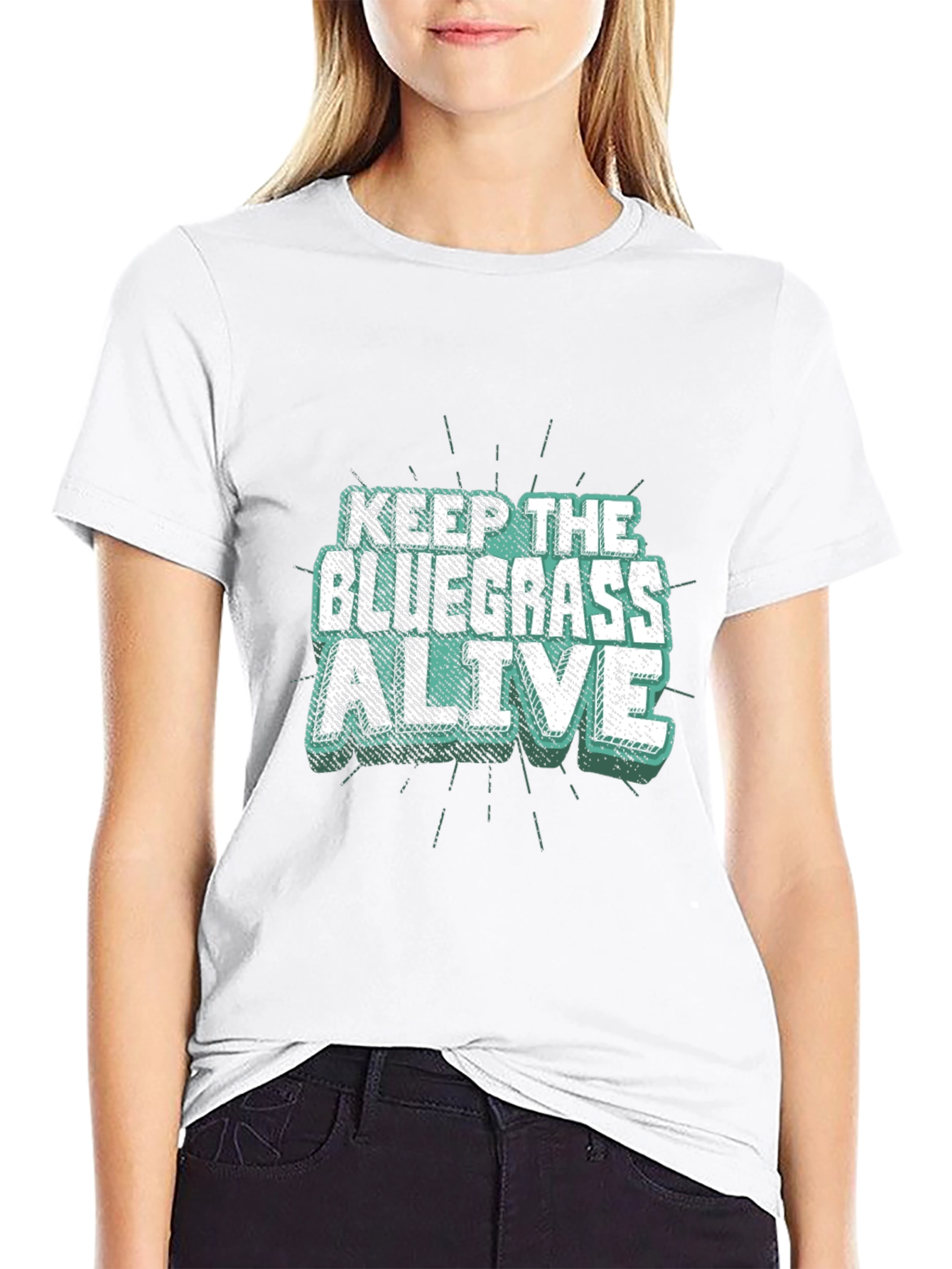 Black Keep The Bluegrass Alive Black T-Shirt view 9