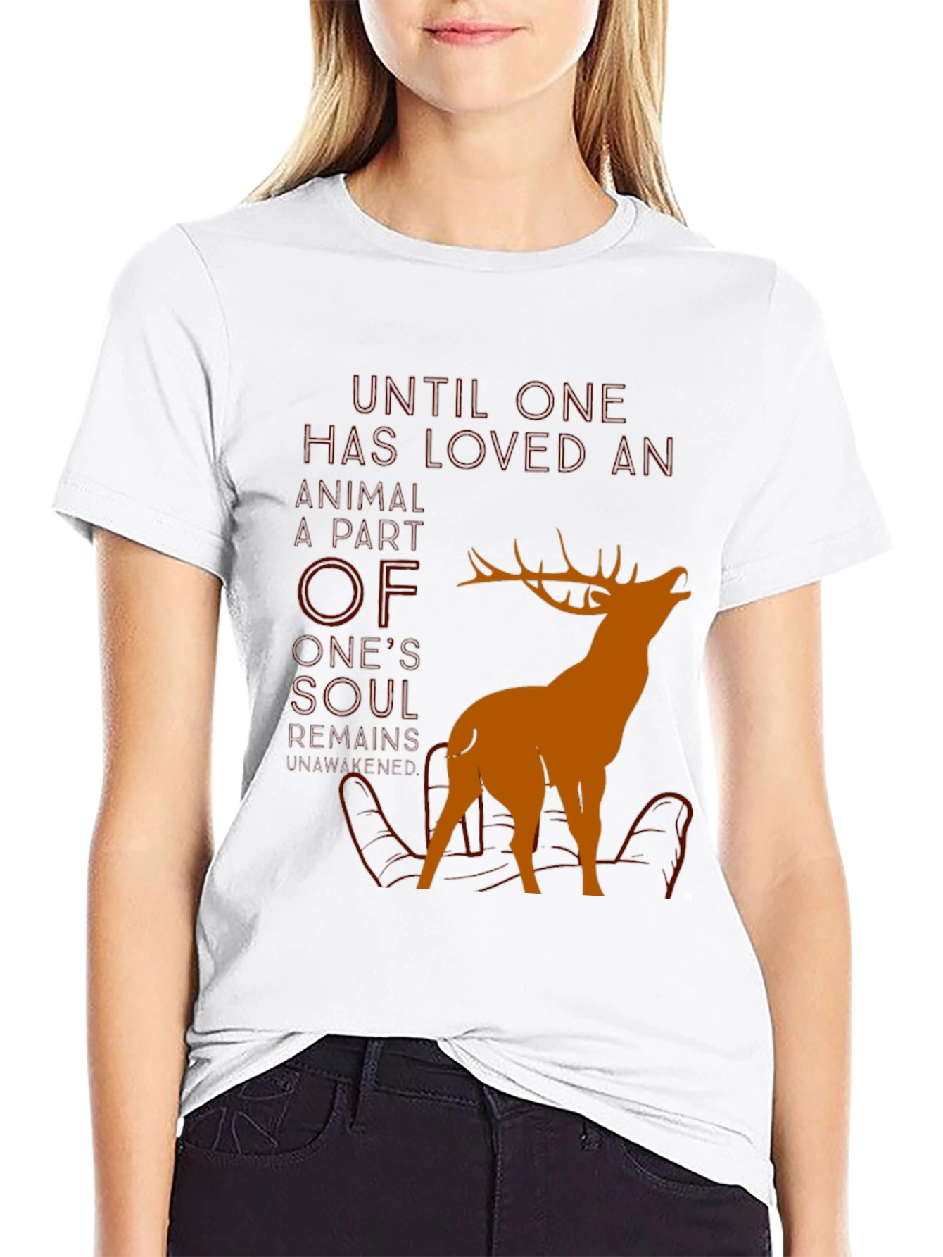 Black Wildlife Lover Graphic Tee - "Until One Has Loved" view 9