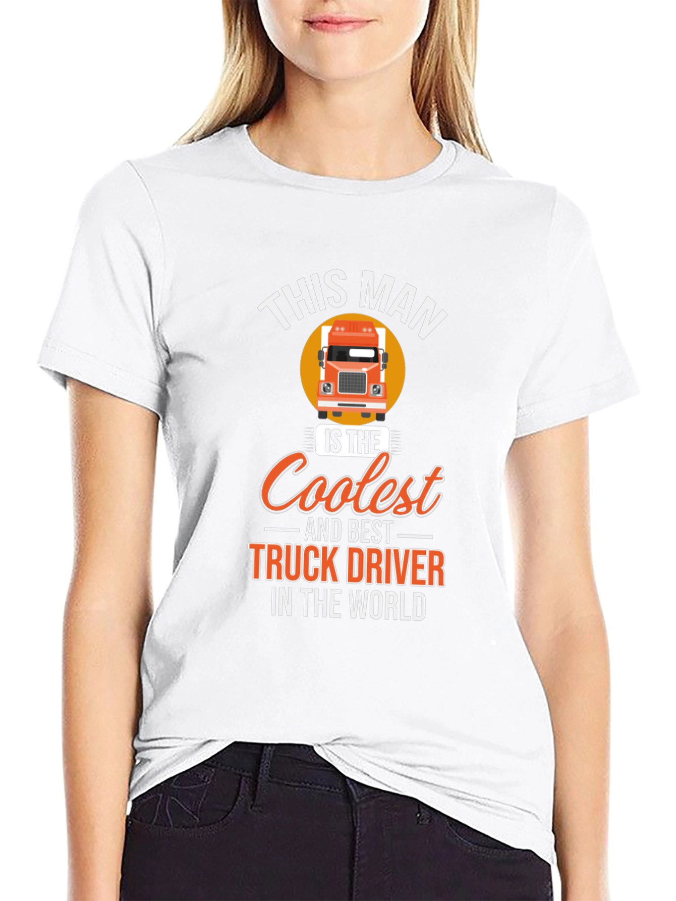Black Coolest Truck Driver T-Shirt - Black Cotton Tee view 9