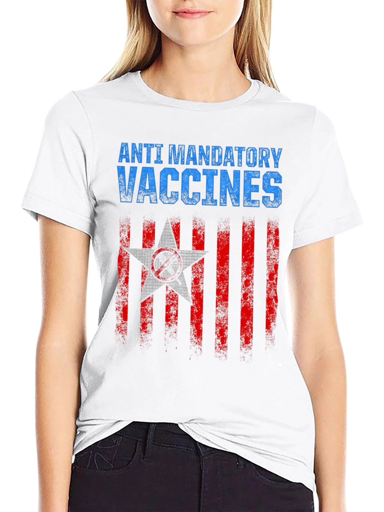 Black Anti Mandatory Vaccines T-Shirt Black Cotton view 9