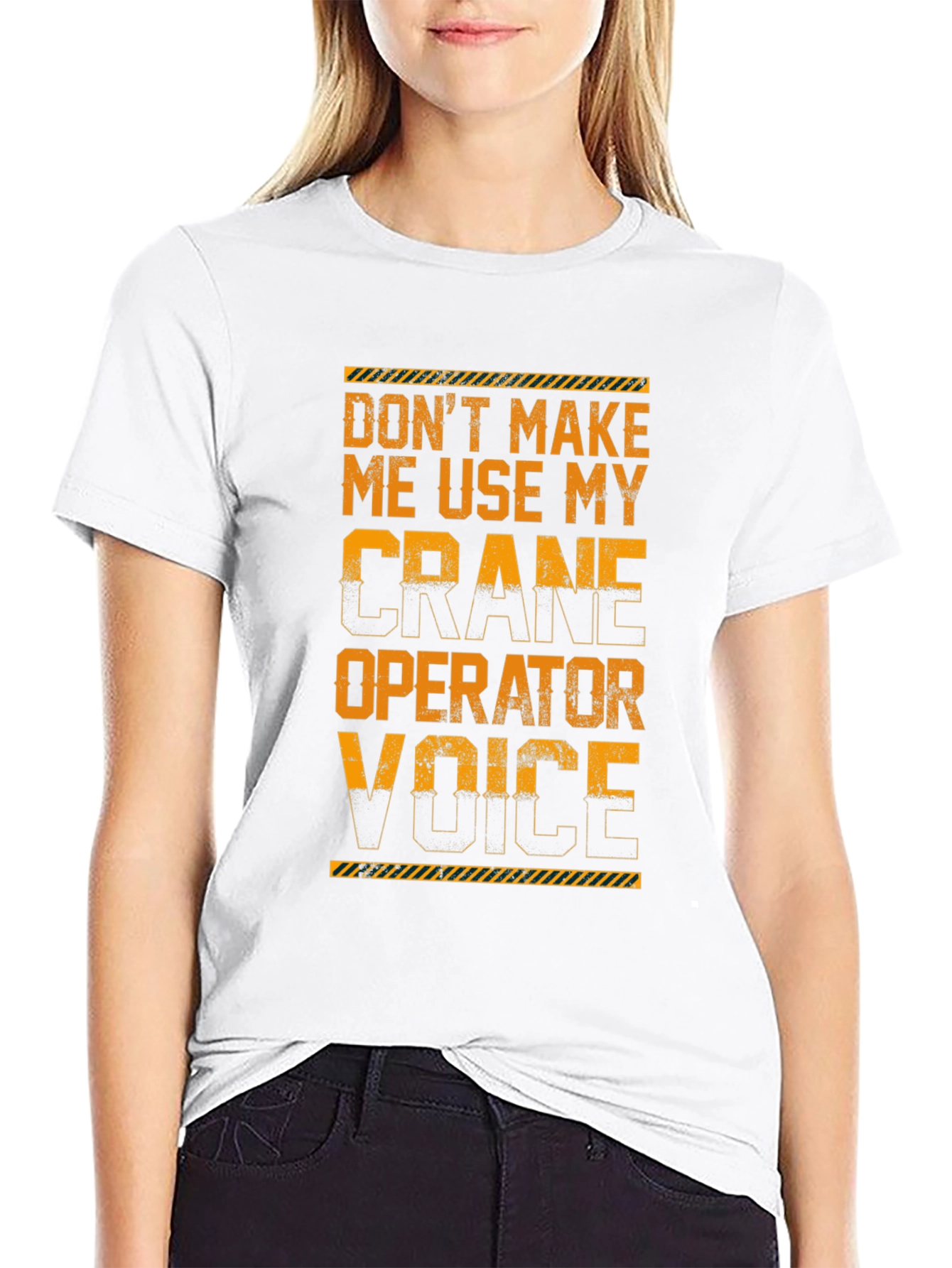 Crane Operator Voice T-Shirt - Funny Construction Tee - 9