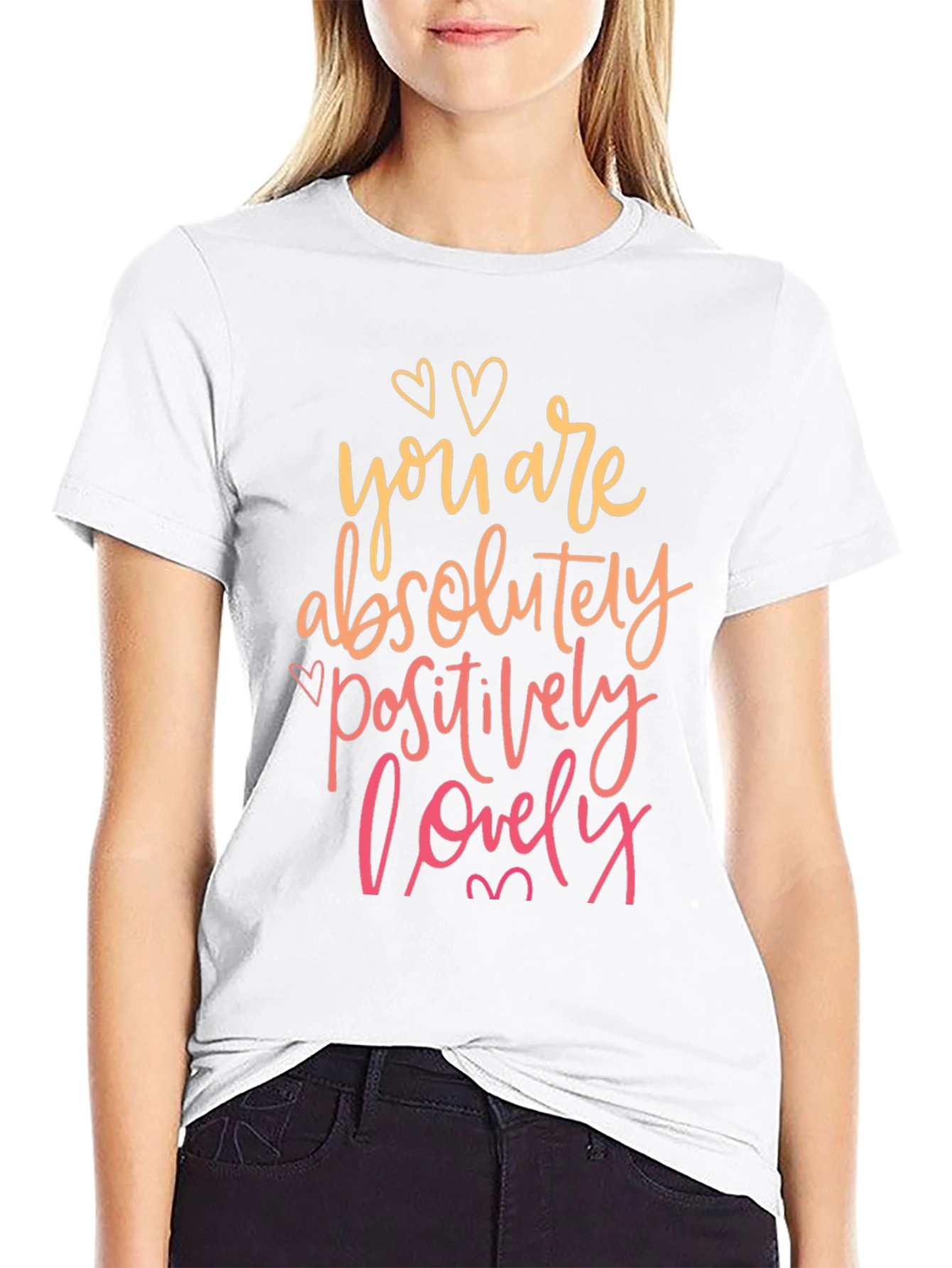 Black Lovely Graphic Tee - You Are Absolutely Positively Lovely view 9