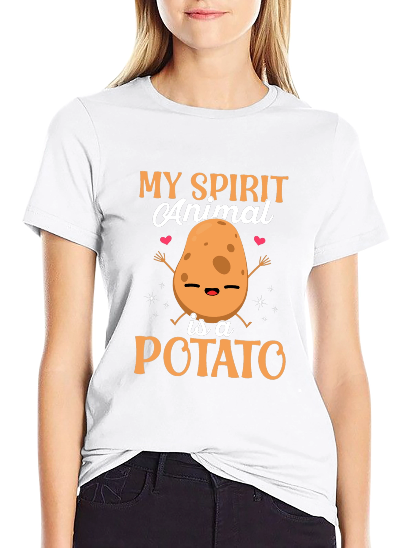 Black My Spirit Animal is a Potato T-Shirt view 9