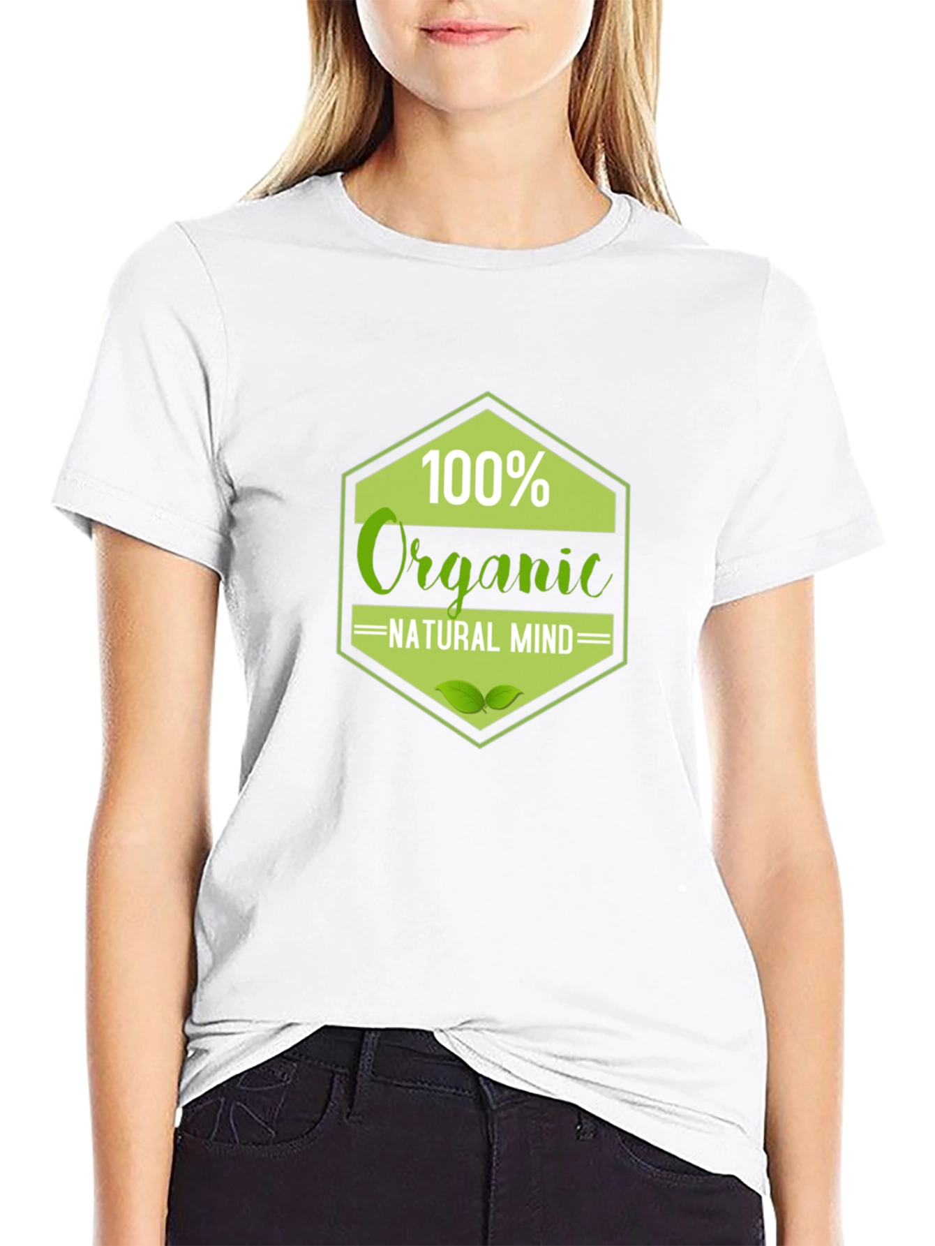 100% Organic Natural Mind Black T-Shirt - 9