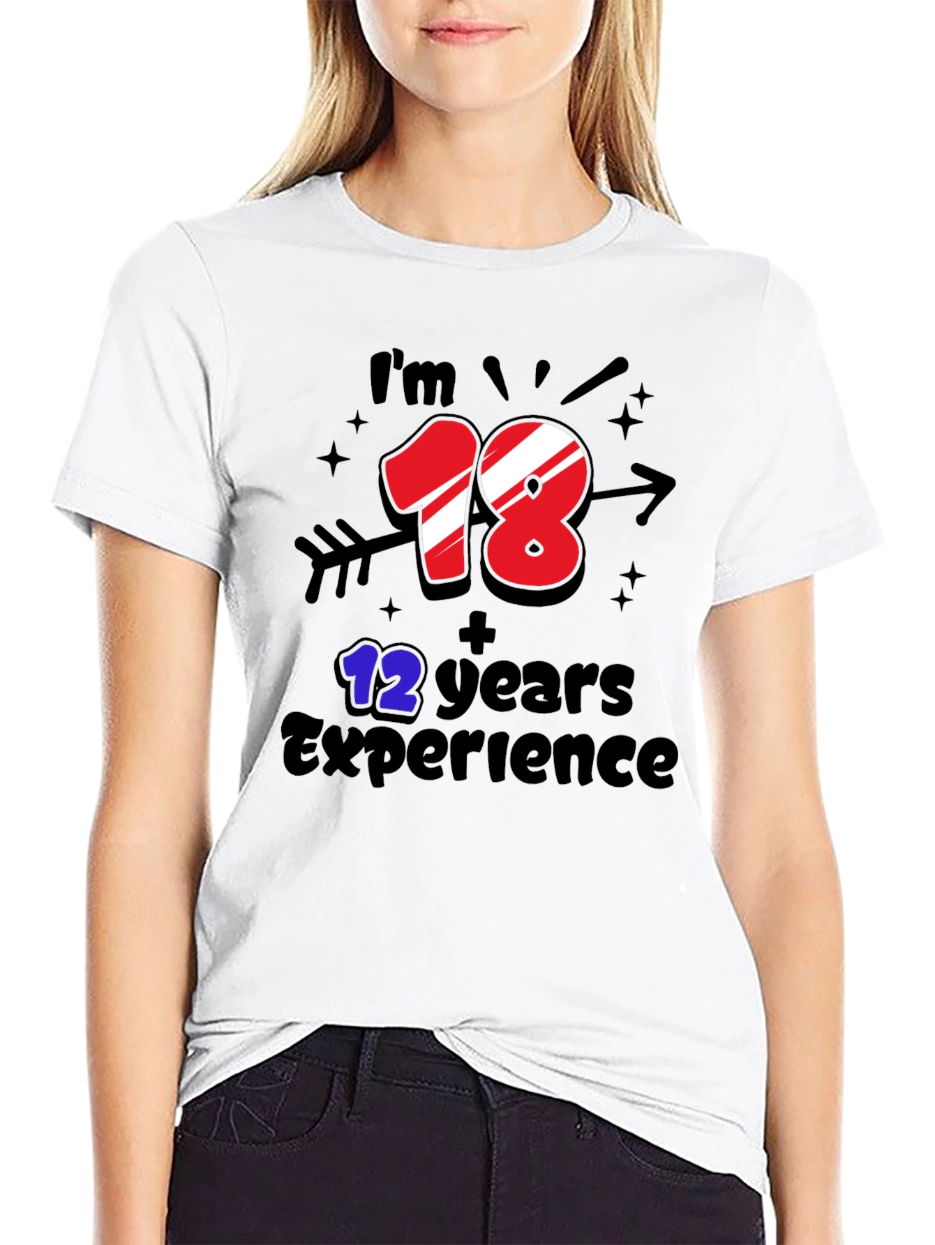 Black Funny 30th Birthday T-Shirt: 18+12 Years Experience view 9