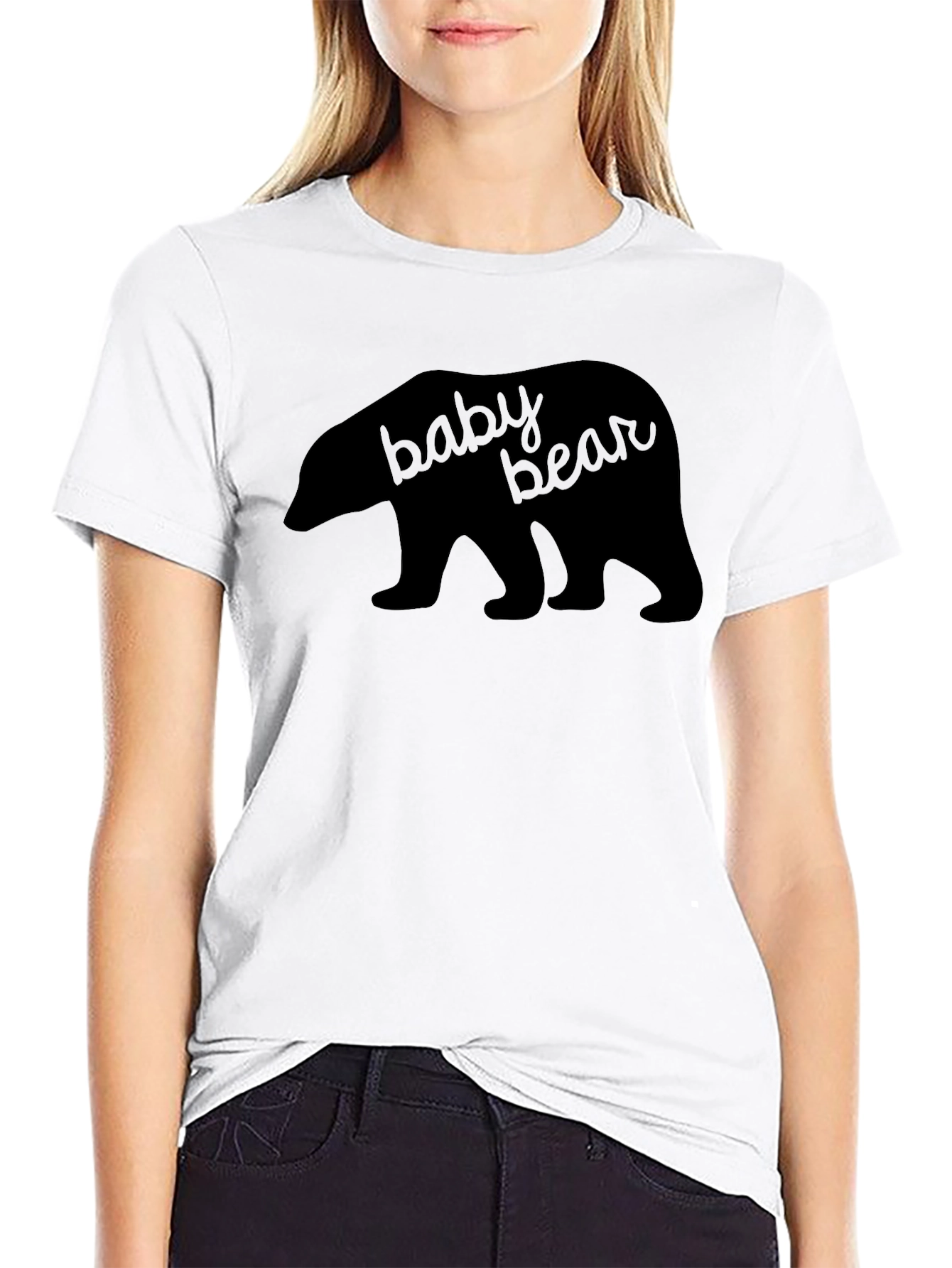 Black Baby Bear Graphic T-Shirt - Black view 9