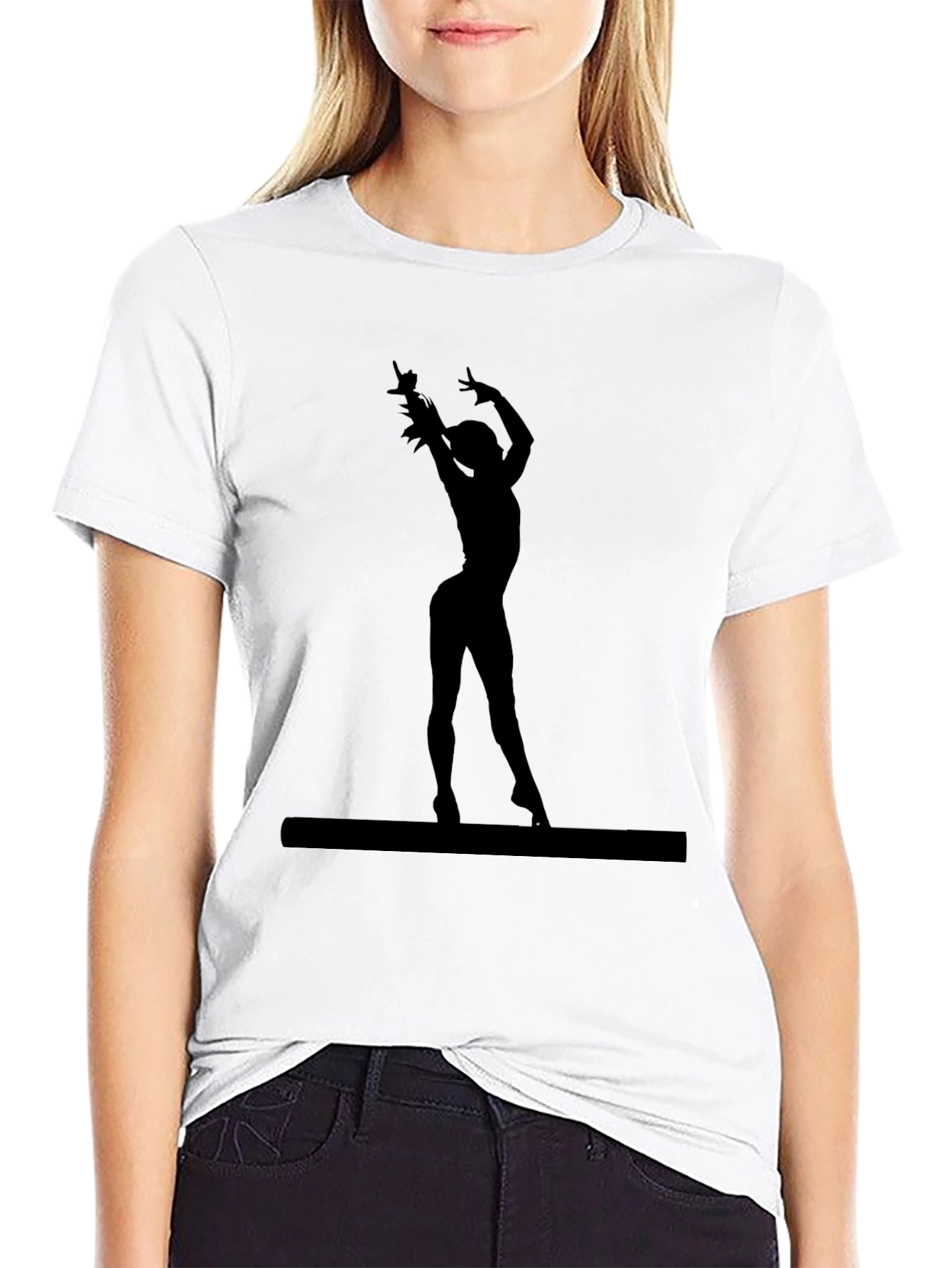 Black Silhouette Dancer Black T-Shirt view 9