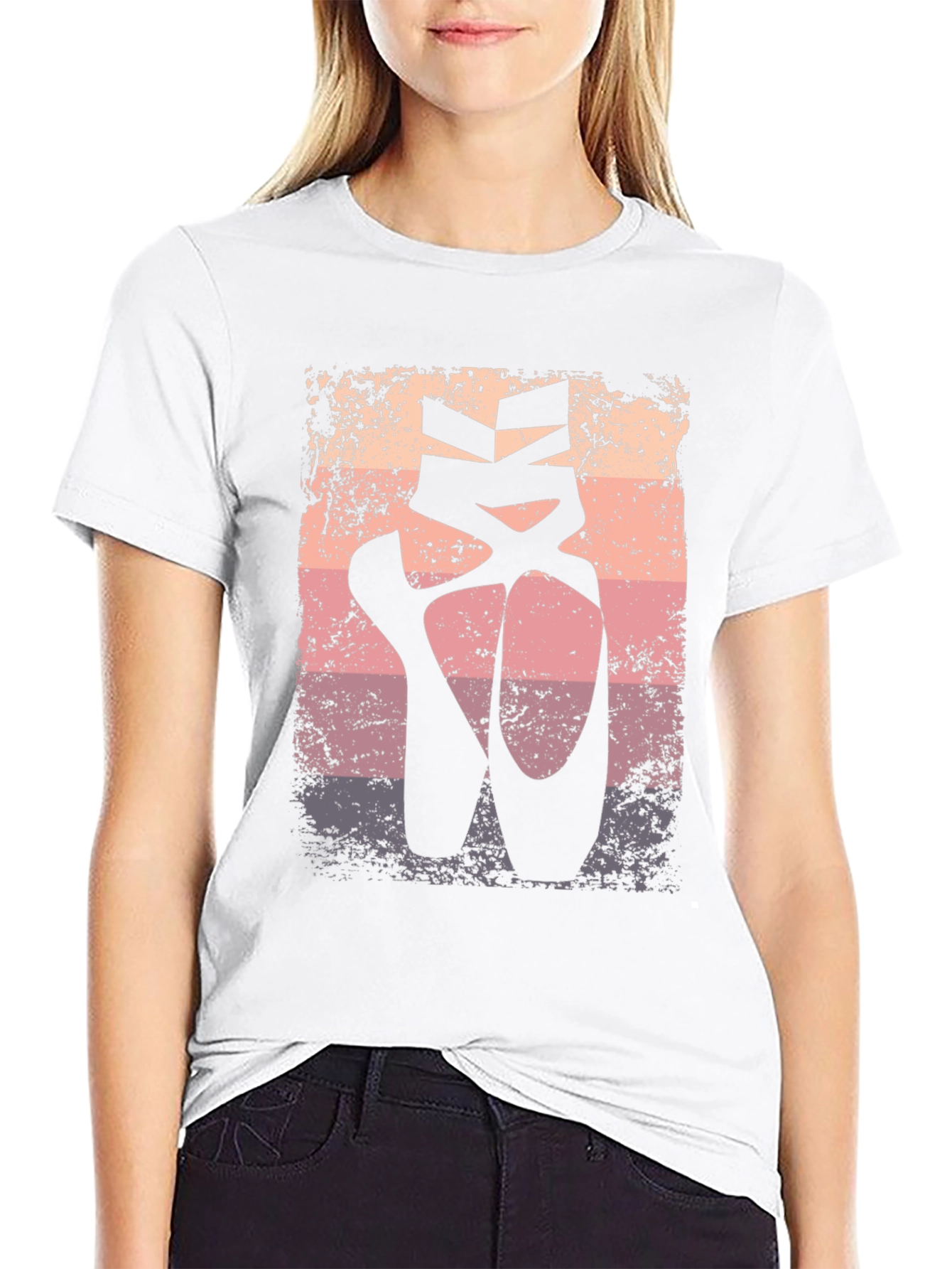 Black Ballet Pointe Shoes Graphic Tee - Dance Lover Shirt view 9