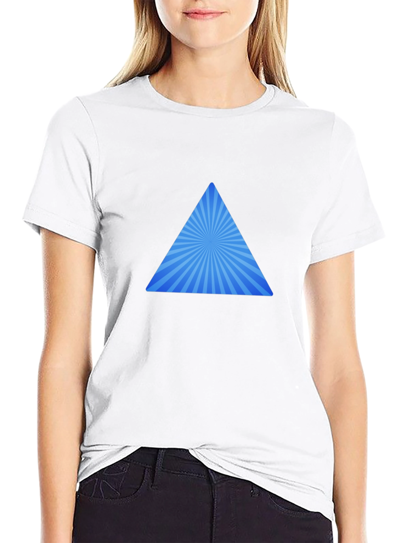 Black Triangle Burst Graphic Tee - Stylish Casual Wear view 9
