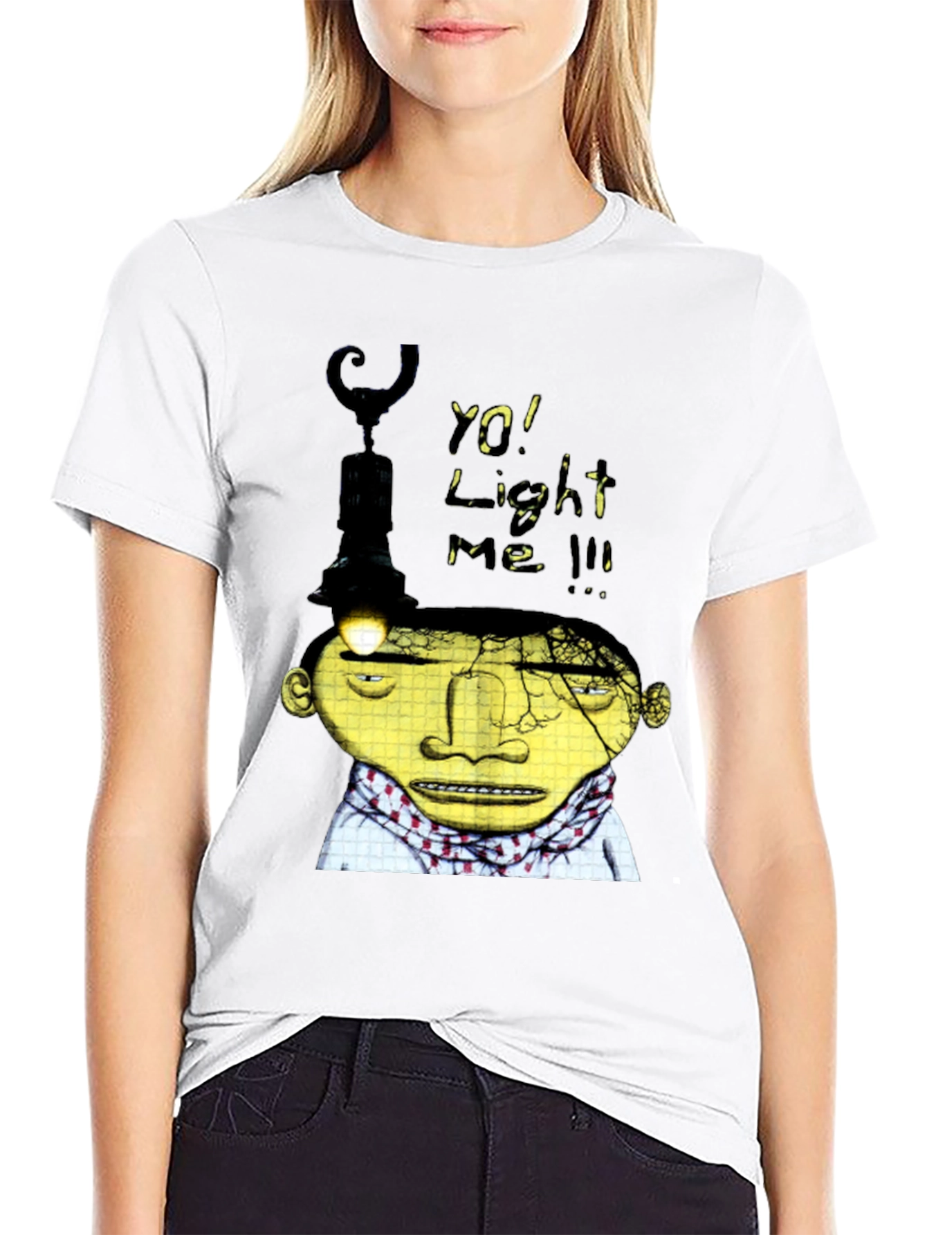 Unique Graphic T-Shirt - "Yo! Light Me!" Design - 9