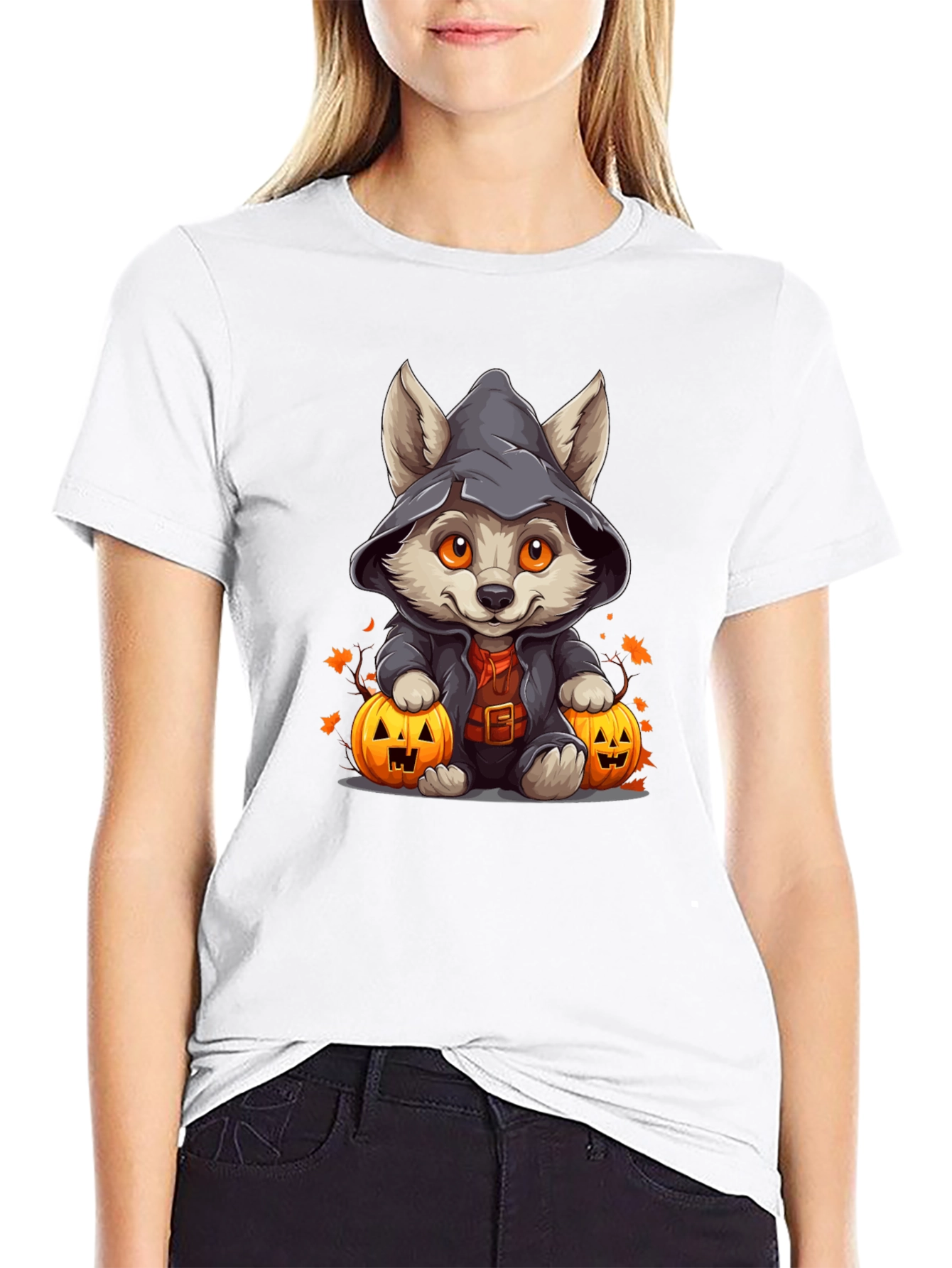 Black Halloween Witch Pup T-Shirt view 9