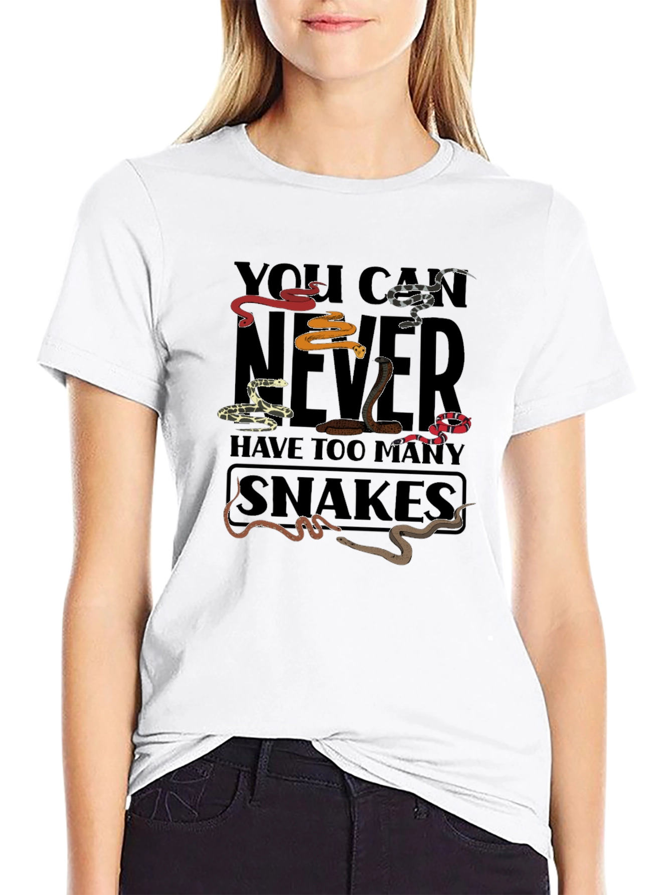 Black You Can Never Have Too Many Snakes T-Shirt view 9