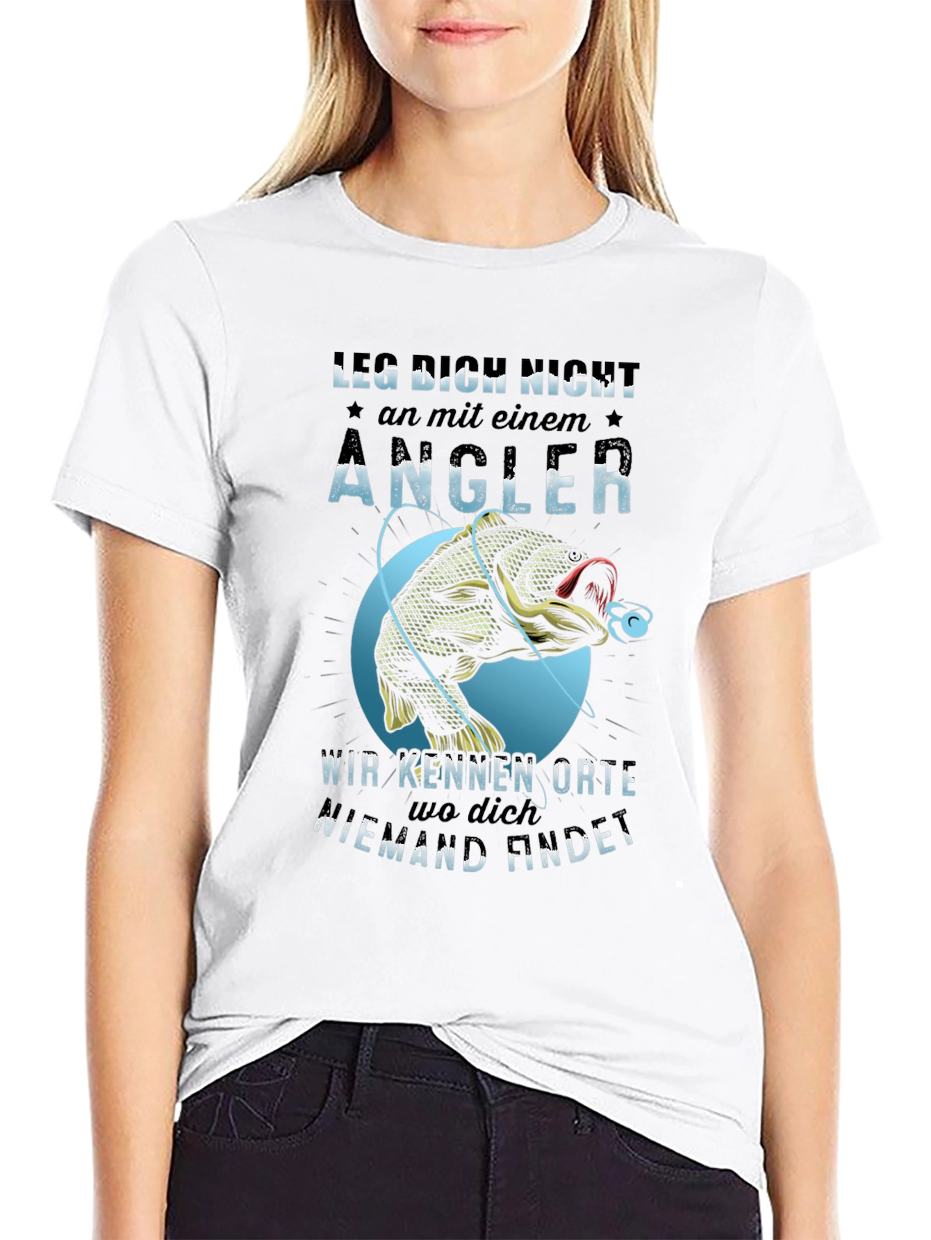 Black Angler Graphic Tee - Fishing Lover's Shirt view 9