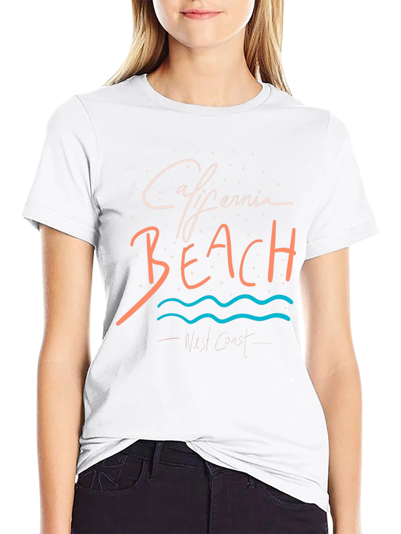 Black California Beach Graphic Tee - West Coast Style view 9