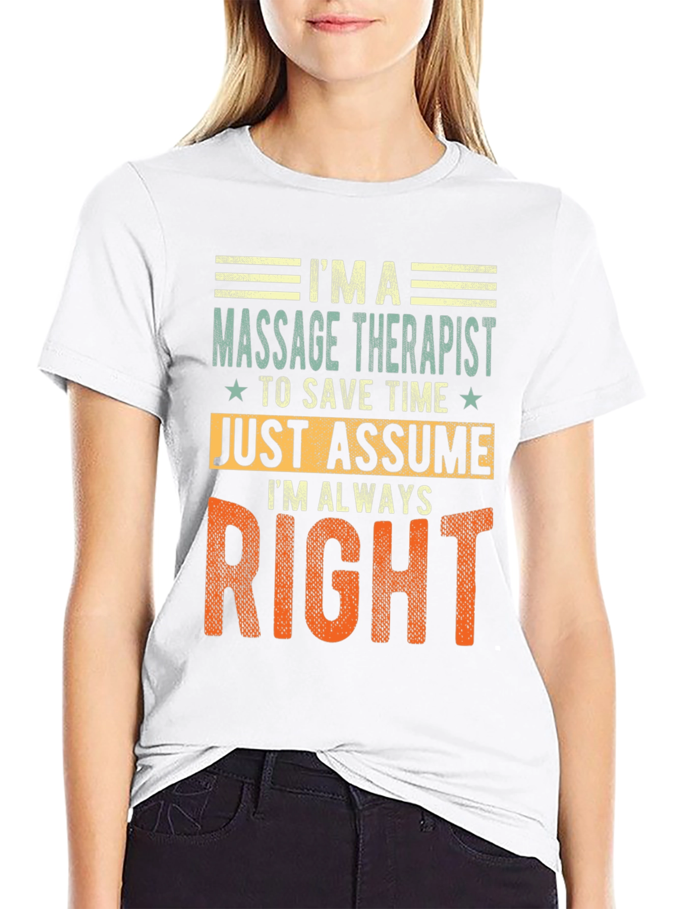 Black Massage Therapist Always Right T-Shirt view 9