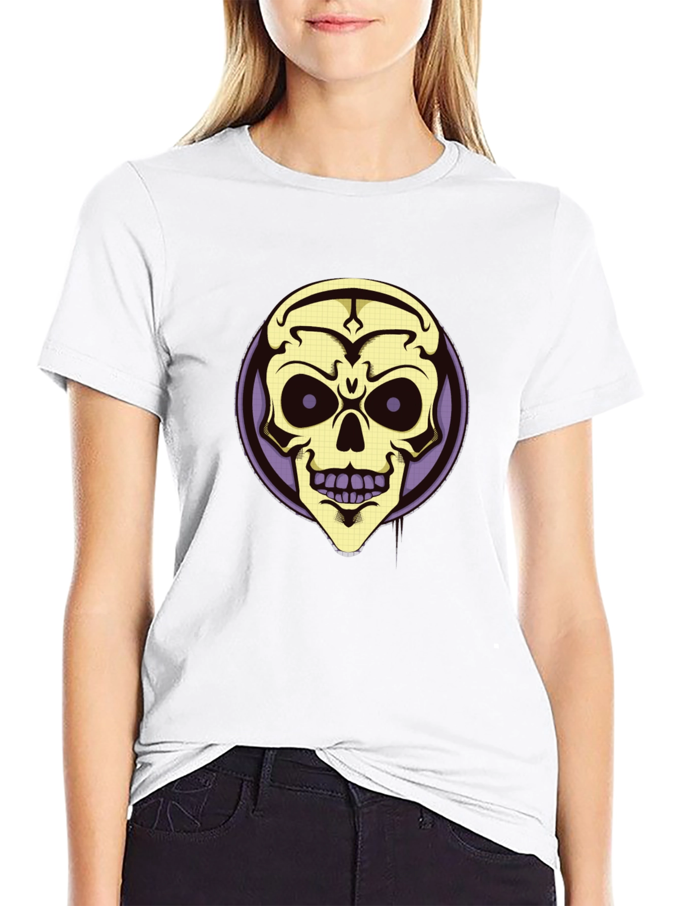 Black Skull Graphic T-Shirt - Black view 9