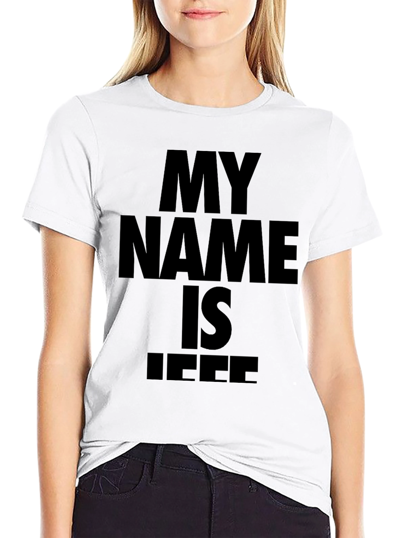 Black My Name is Jeff T-Shirt - Bold Statement Tee view 9