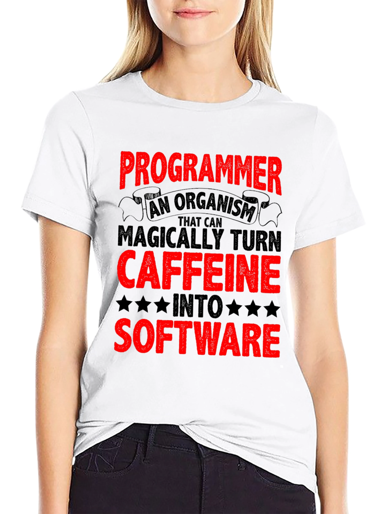 Black Programmer Caffeine to Software Black T-Shirt view 9