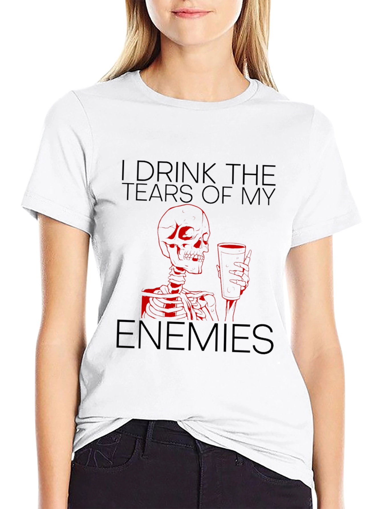 Black I Drink the Tears of My Enemies Graphic Tee view 9