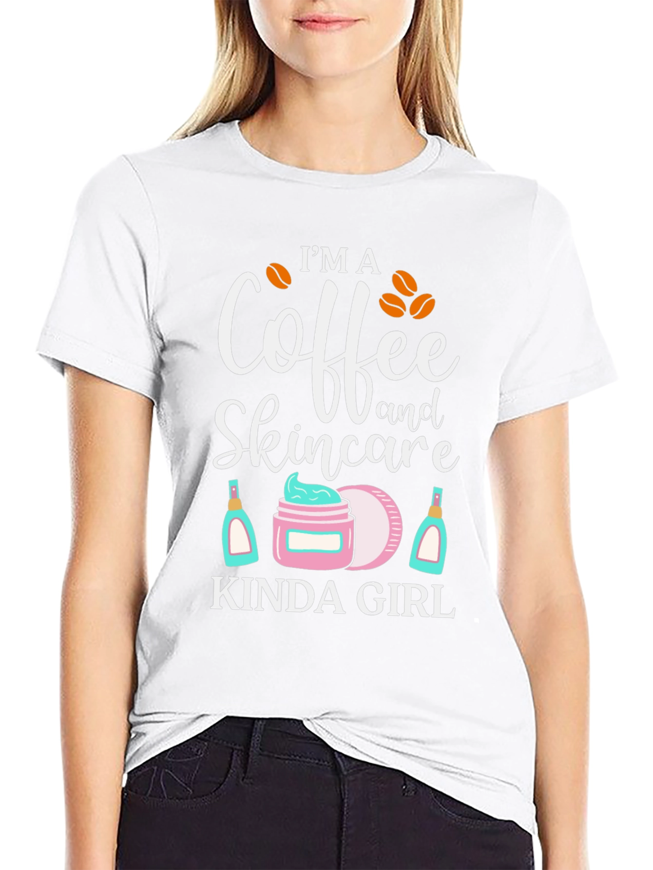 Black Coffee & Skincare Kinda Girl Graphic Tee view 9