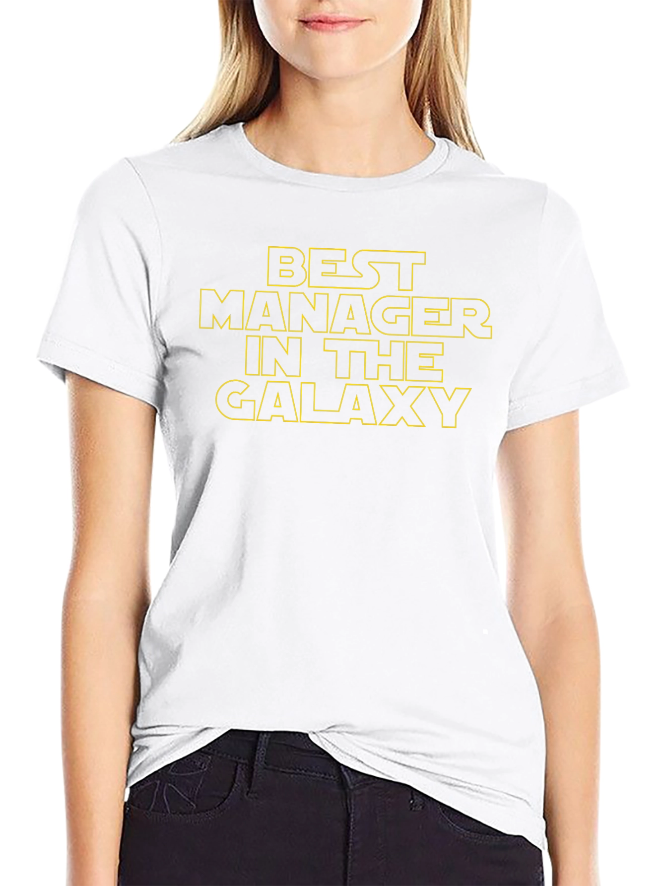 Black Best Manager in the Galaxy T-Shirt - Star Wars Style view 9