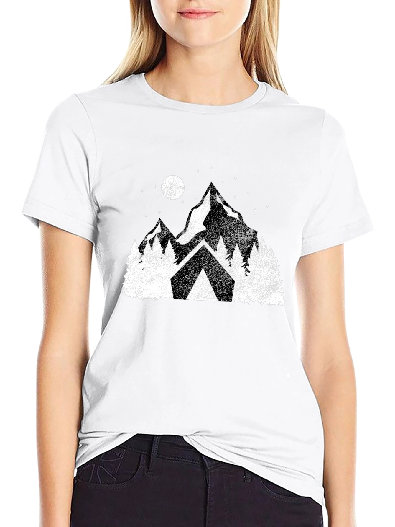 Black Mountain Camping Graphic Tee - Black view 9