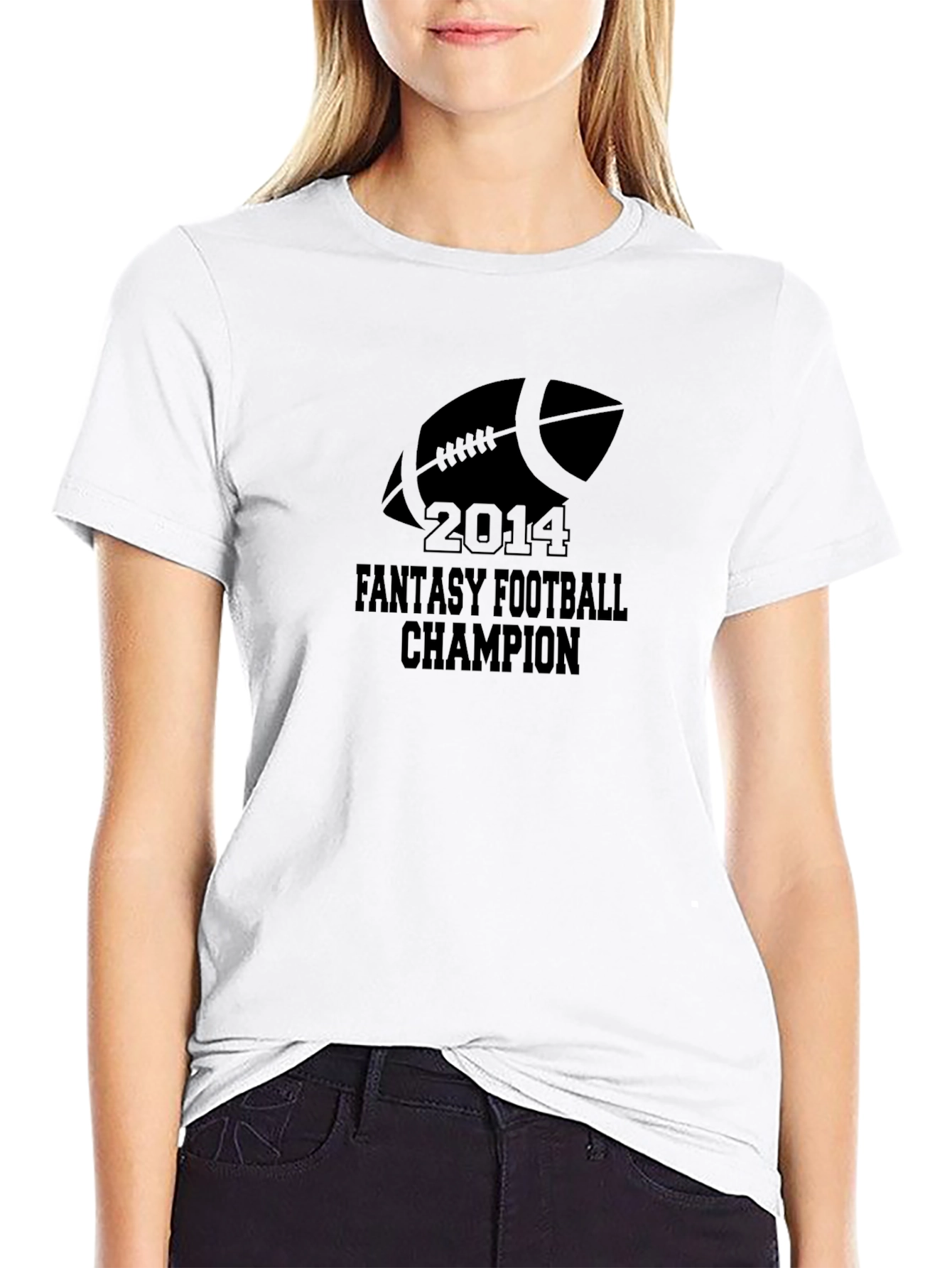 Black Fantasy Football Champion 2014 T-Shirt view 9