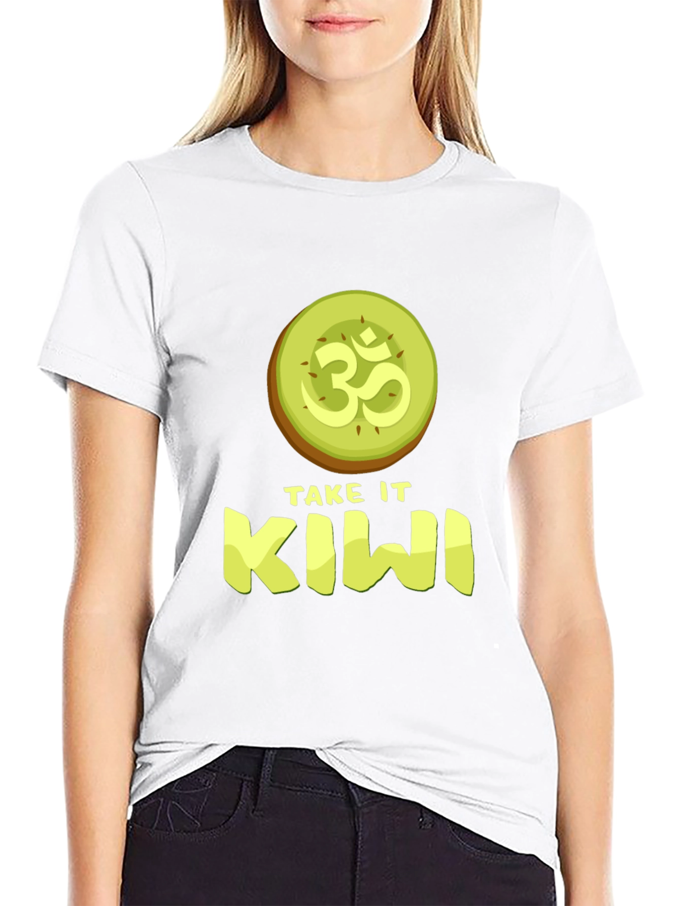 Black Take It Kiwi T-Shirt - Funny Fruit Pun Tee view 9