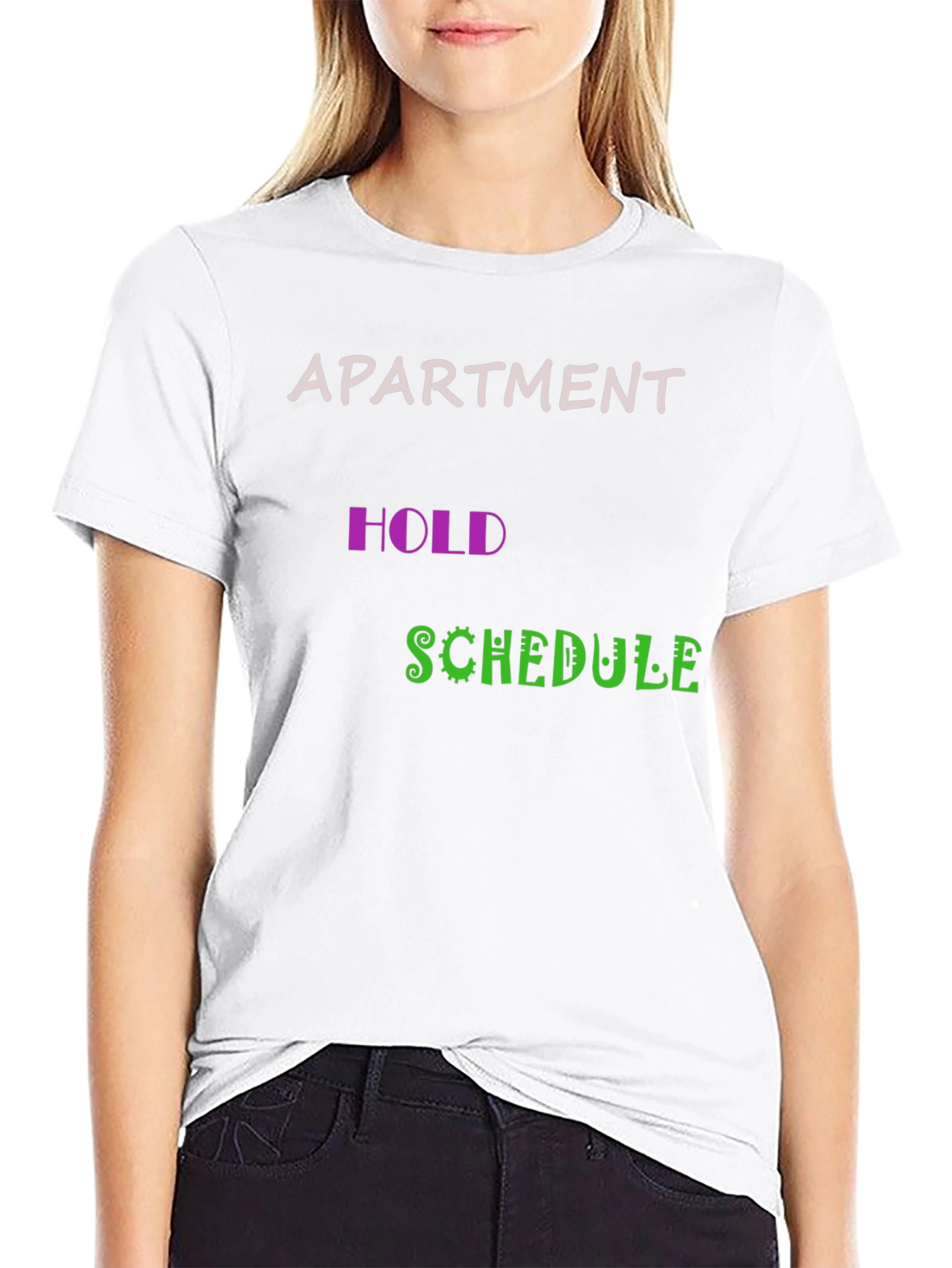 Black Apartment Hold Schedule Graphic Tee view 9