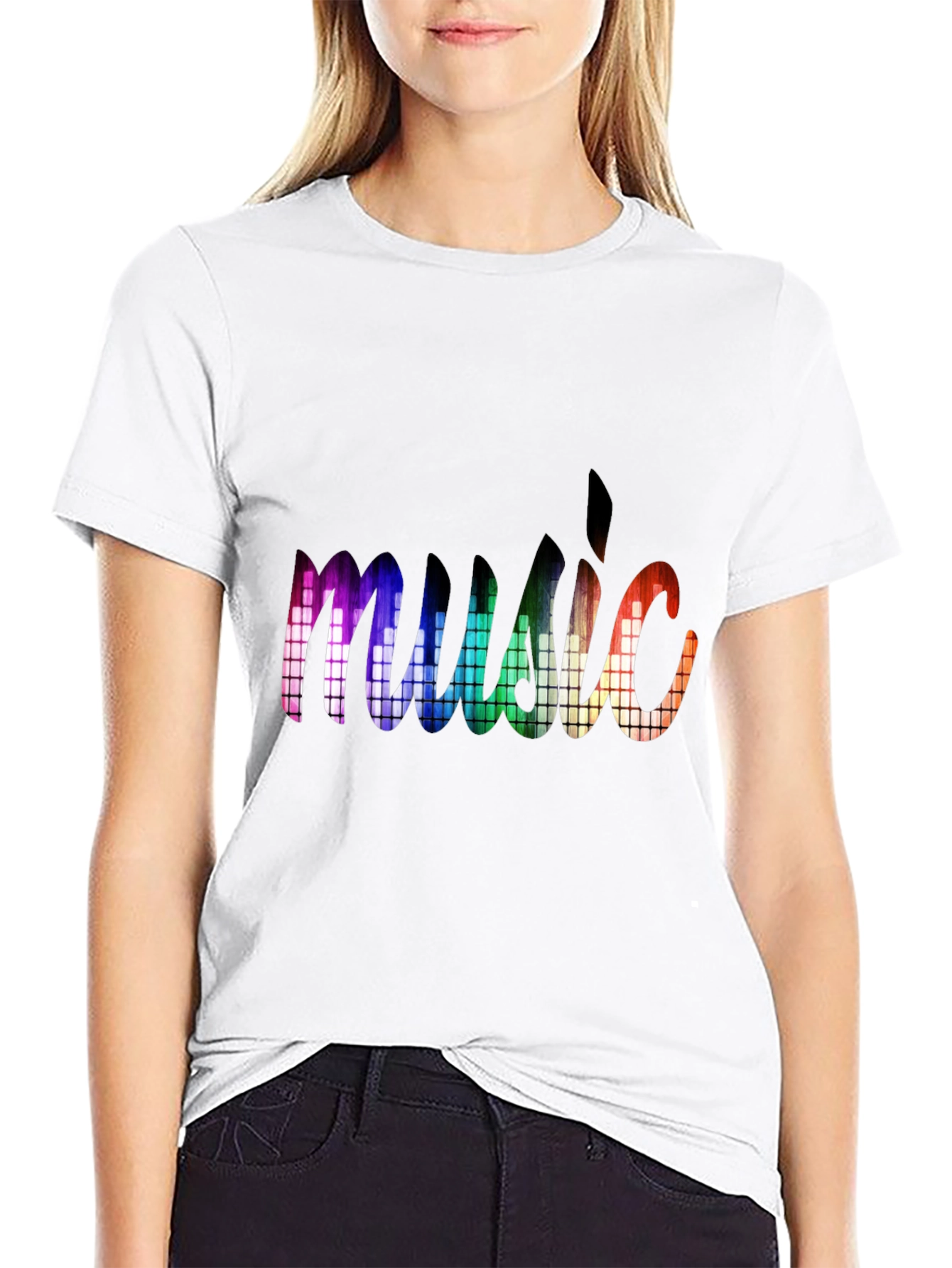 Black Music Graphic Black T-Shirt view 9