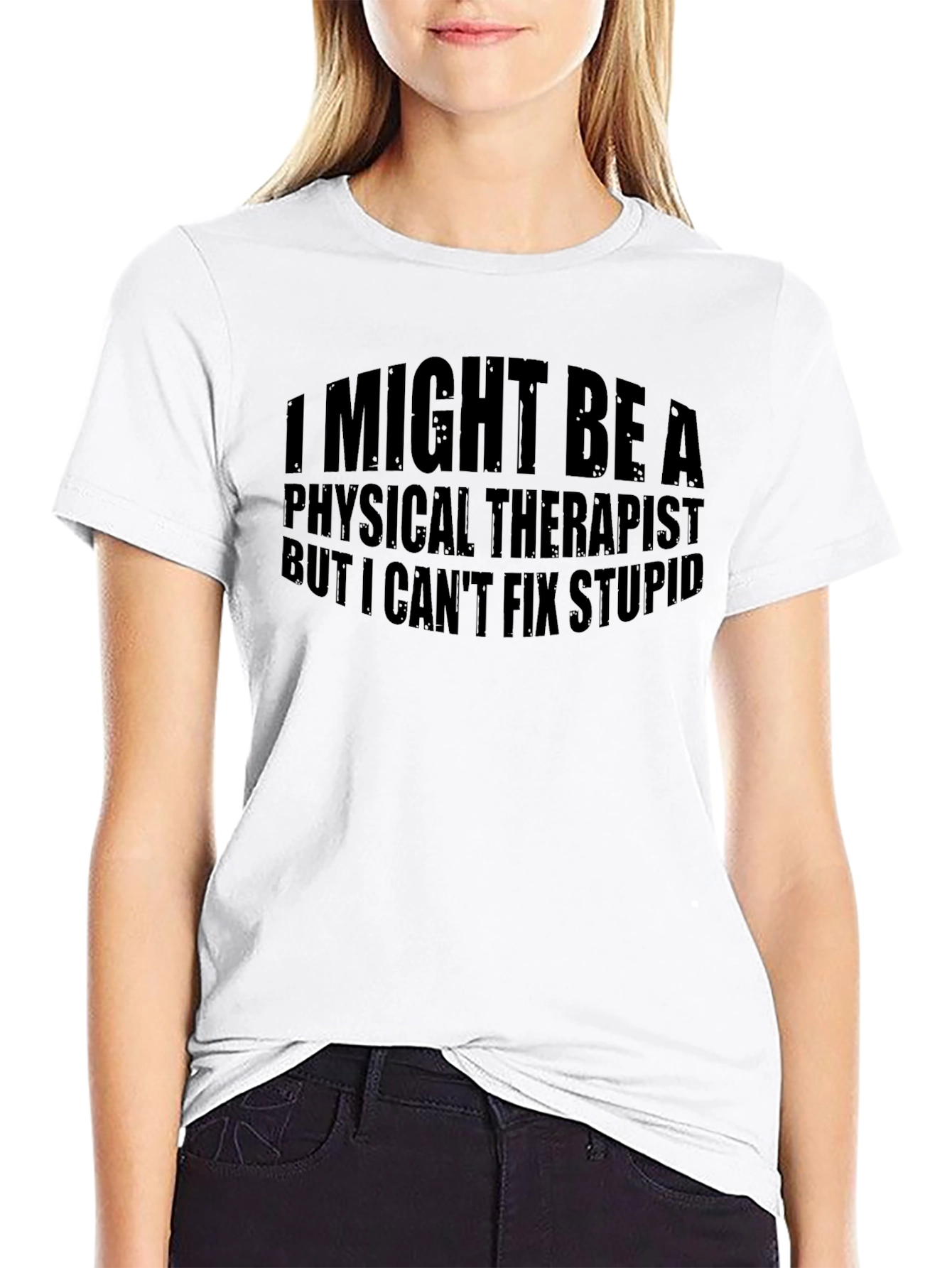 Black Funny Physical Therapist T-Shirt view 9