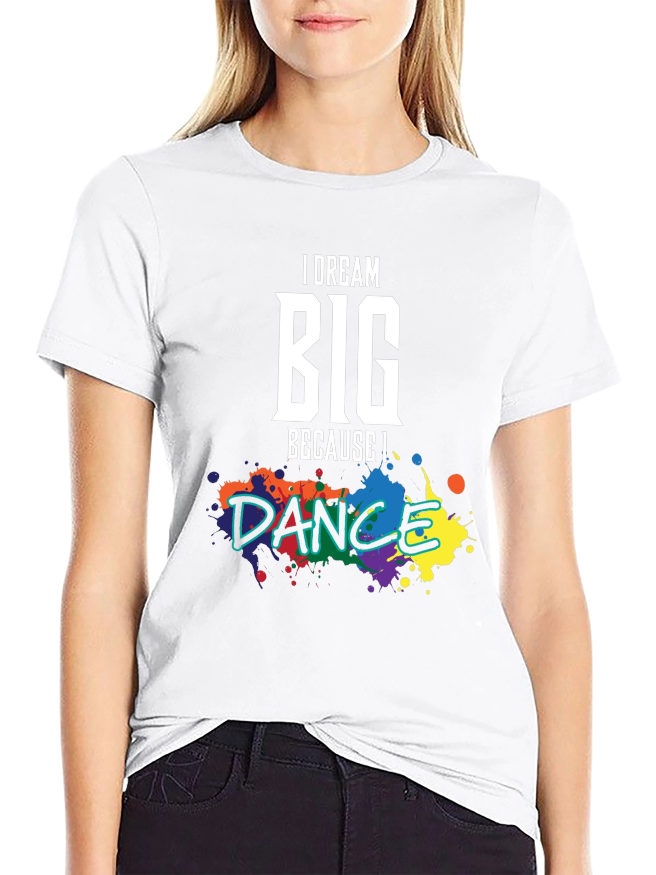Black Dream Big Dance T-Shirt: Inspirational Graphic Tee view 9