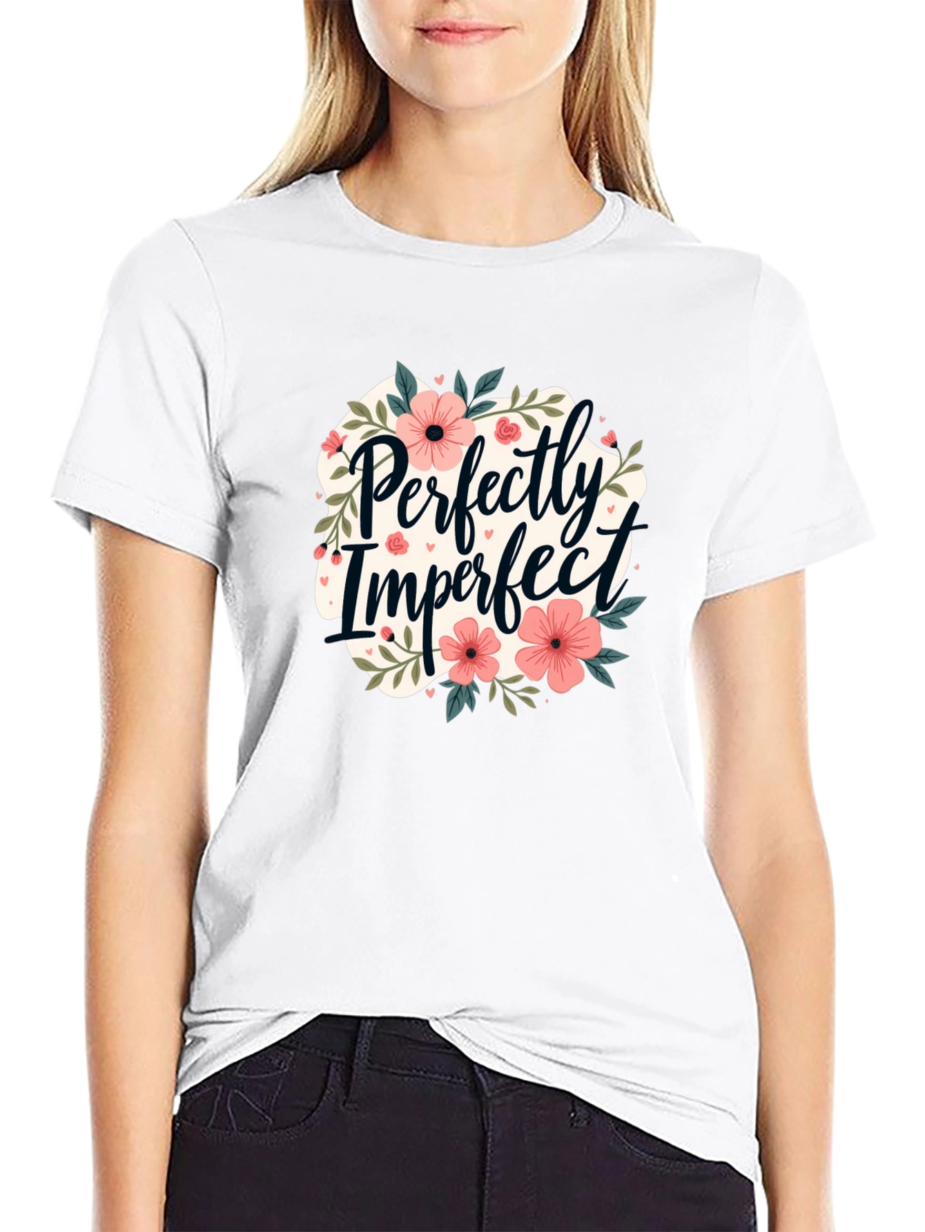 Black Perfectly Imperfect Floral T-Shirt - Unisex view 9