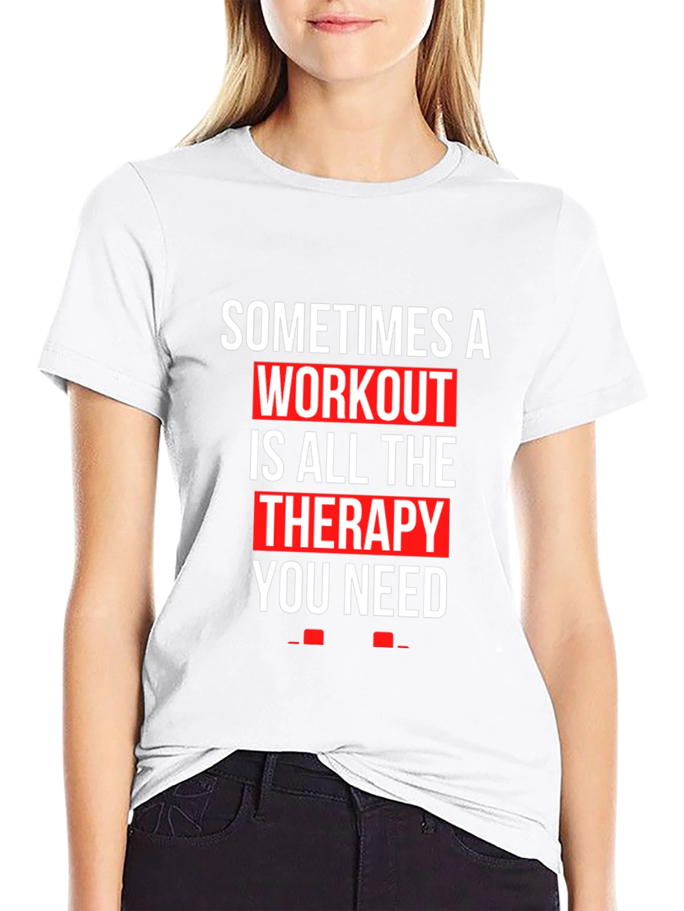 Black Workout Therapy T-Shirt - Motivational Gym Apparel view 9