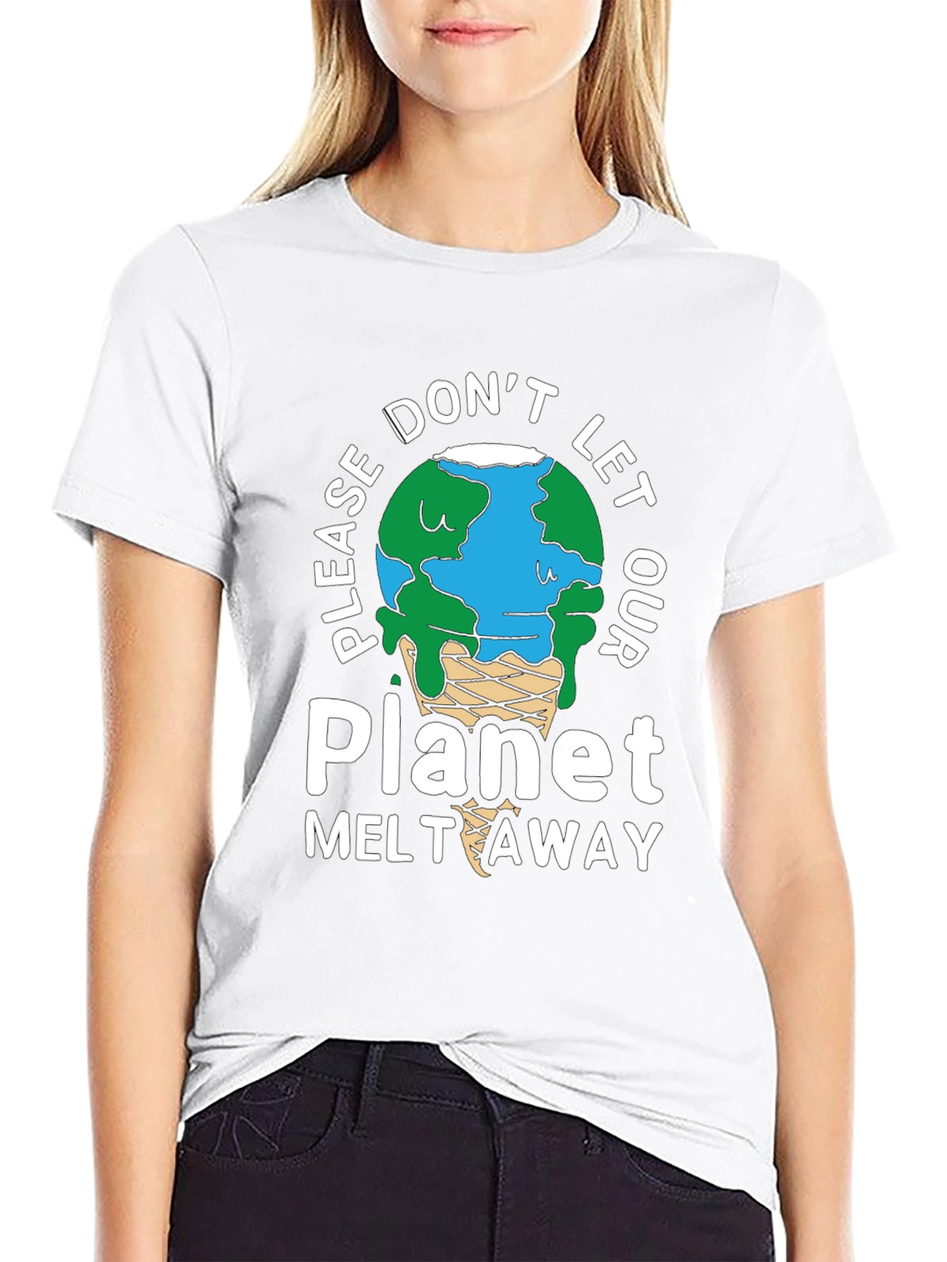 Black Planet Melt Away Graphic T-Shirt view 9