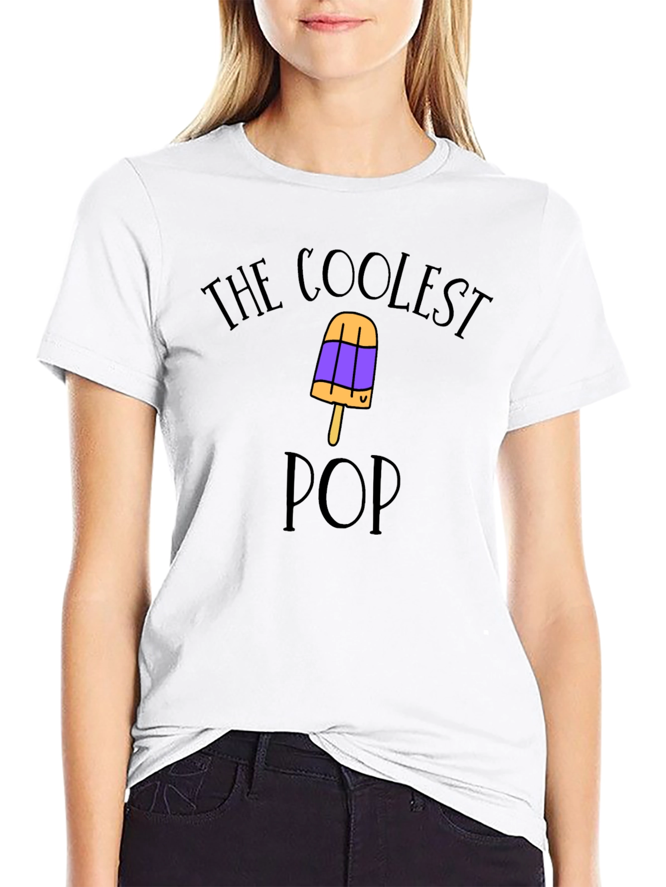Black Coolest Pop Graphic Black Tee view 9