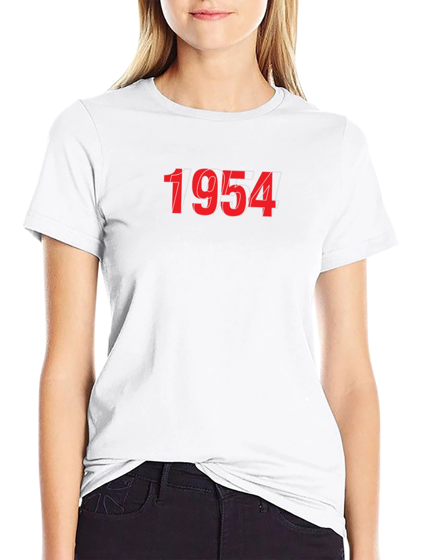 Black Retro 1954 Graphic Tee - Birthday Anniversary Shirt view 9