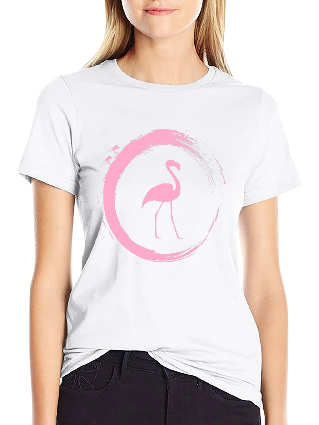 Flamingo Brush Circle T-Shirt - 9