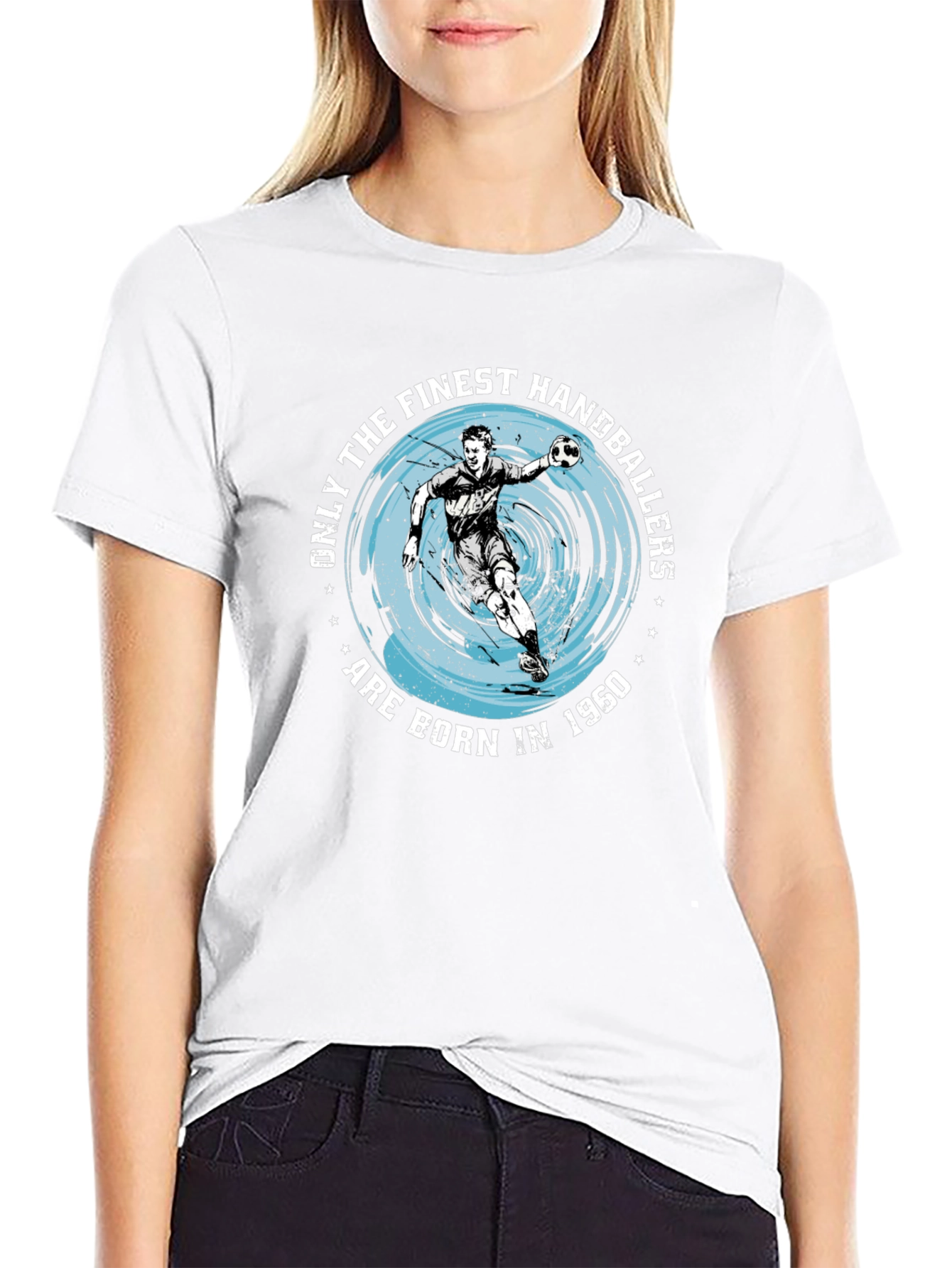 Black Finest Handballers Born in 1960 Black T-Shirt view 9