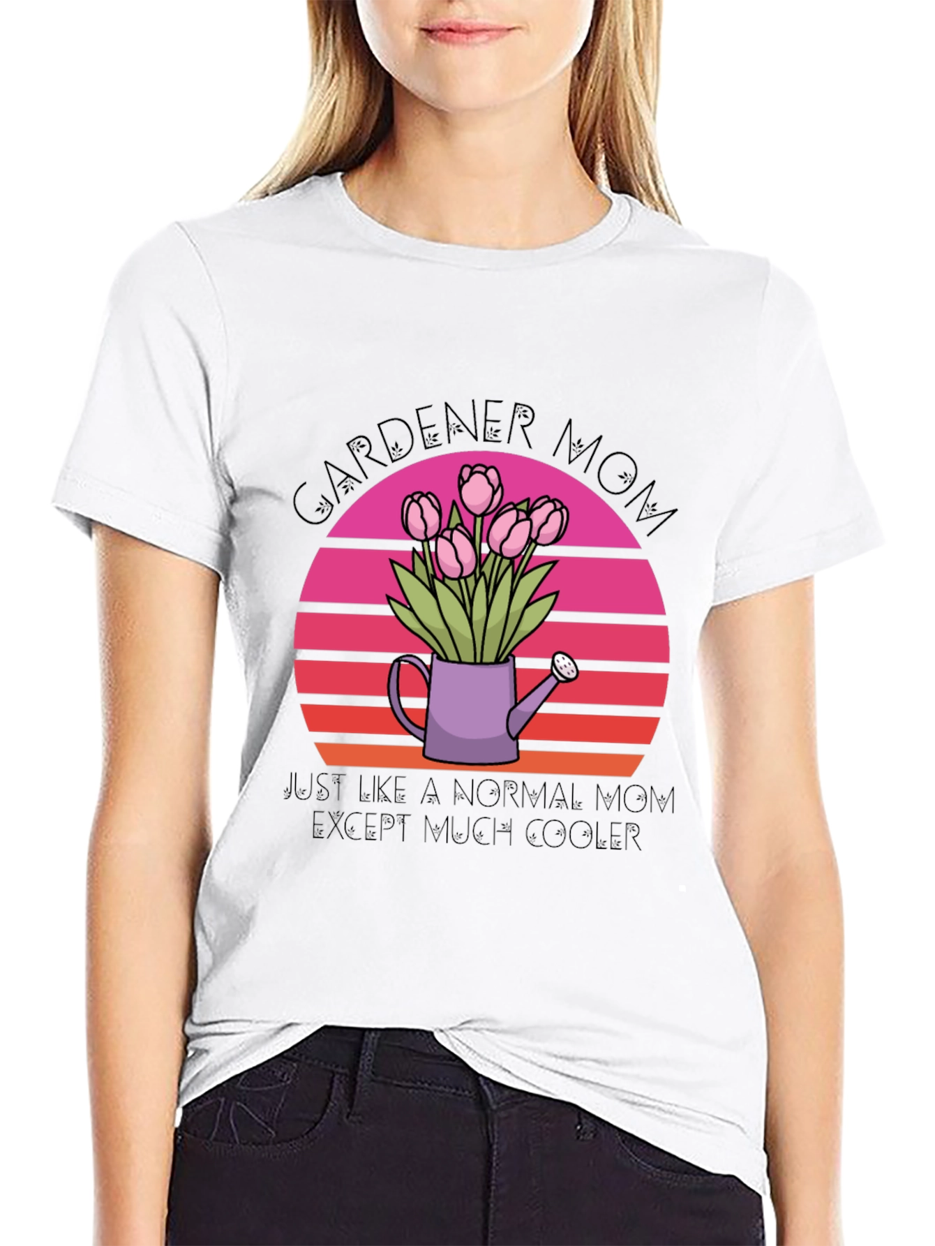 Black Gardener Mom T-Shirt - Unique Gift for Plant Loving Moms view 9