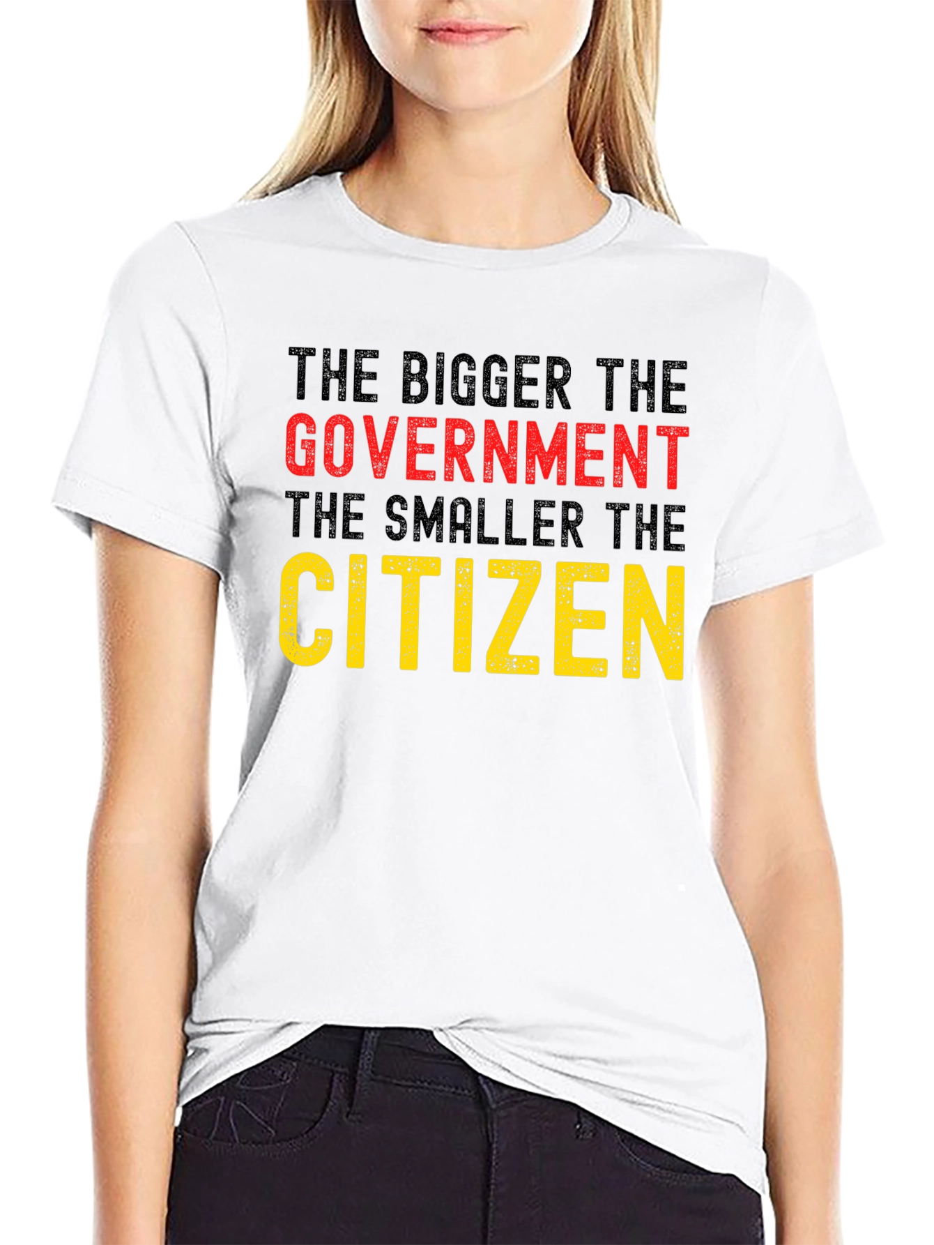 Black The Bigger The Government T-Shirt view 9