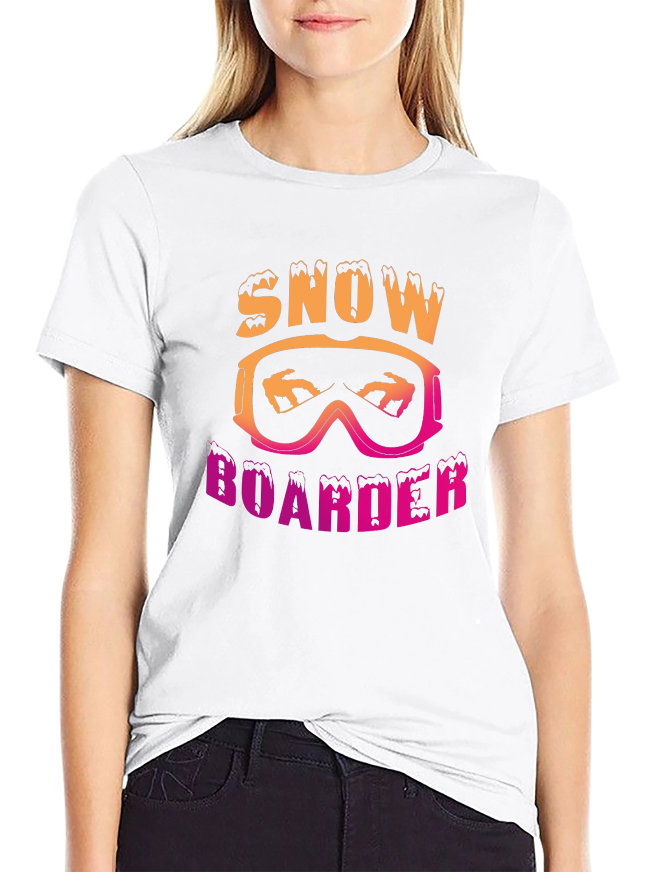 Black Snowboarder Graphic Tee - Black view 9