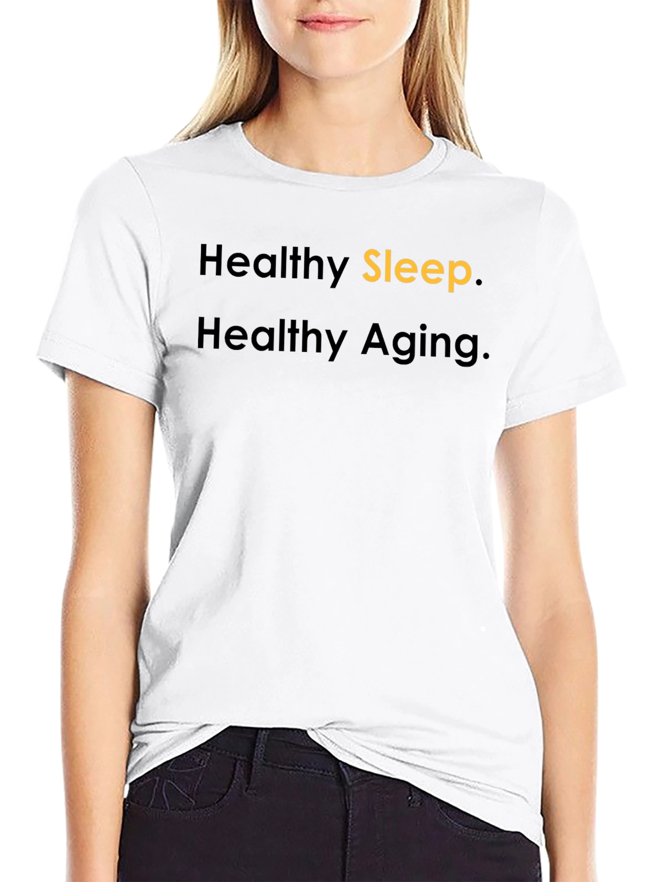 Black Healthy Sleep, Healthy Aging Graphic T-Shirt view 9