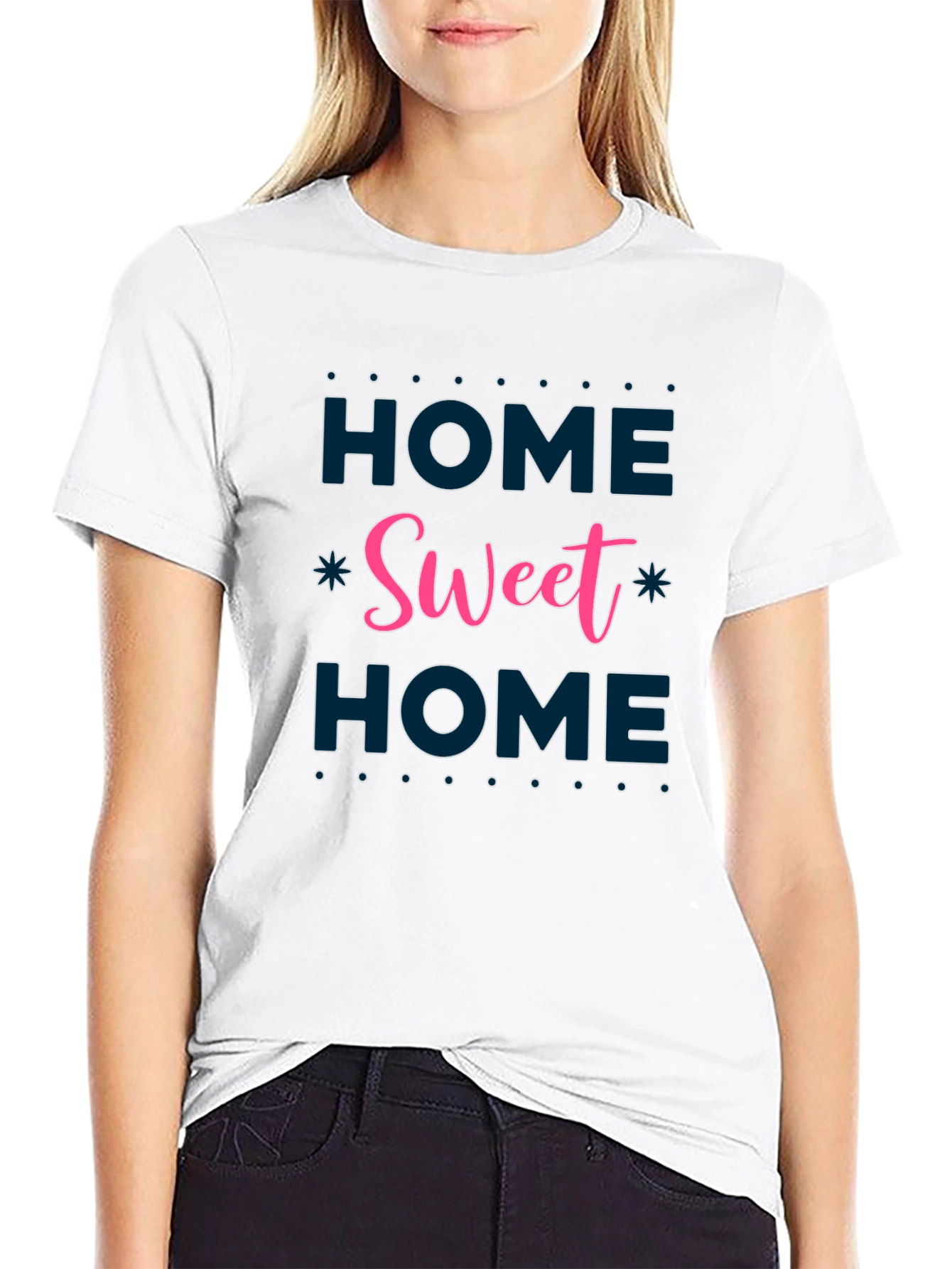 Black Home Sweet Home Graphic T-Shirt - Soft Cotton Blend view 9