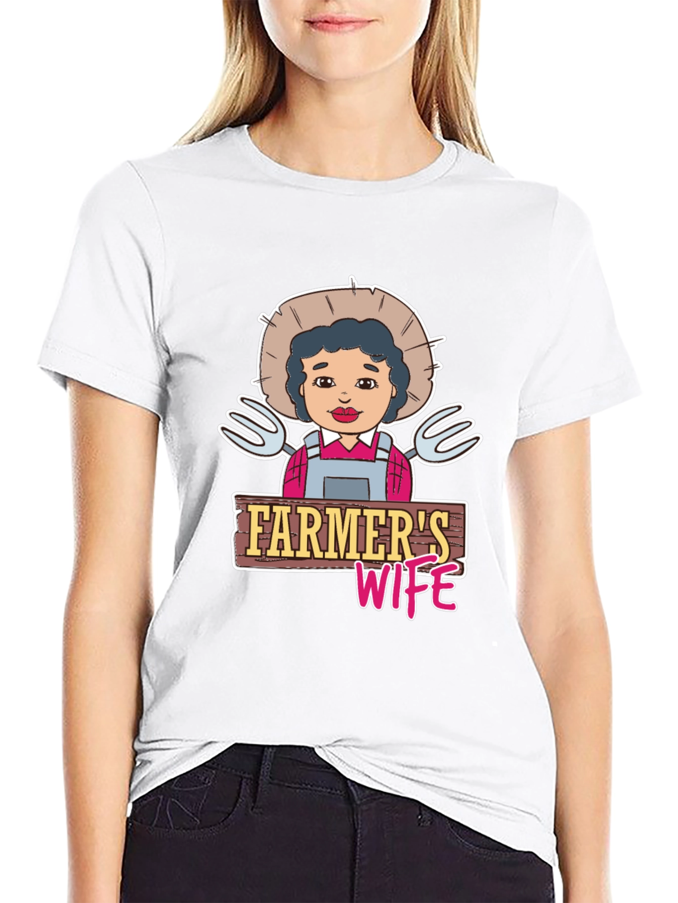Black Farmer's Wife Graphic Tee view 9