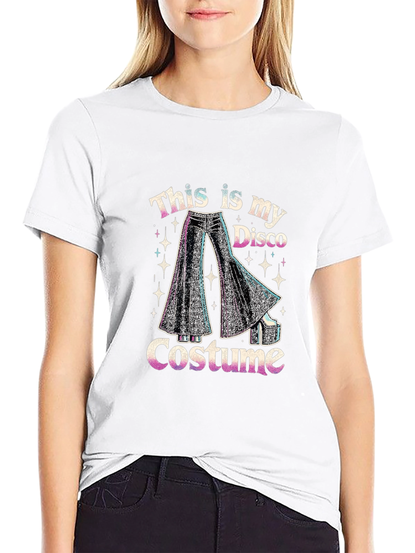 Black Disco Costume T-Shirt view 9