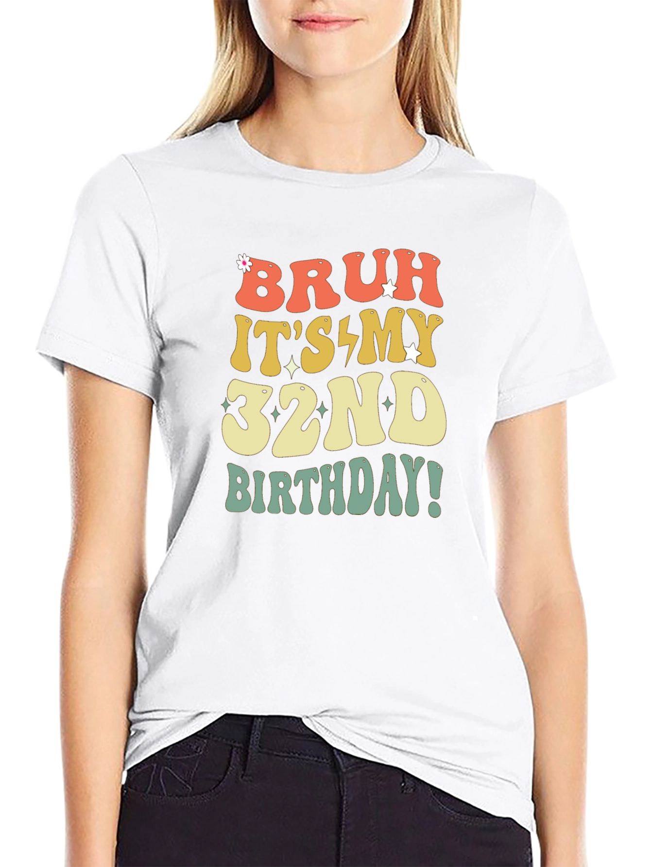 Black Bruh It's My 32nd Birthday T-Shirt view 9