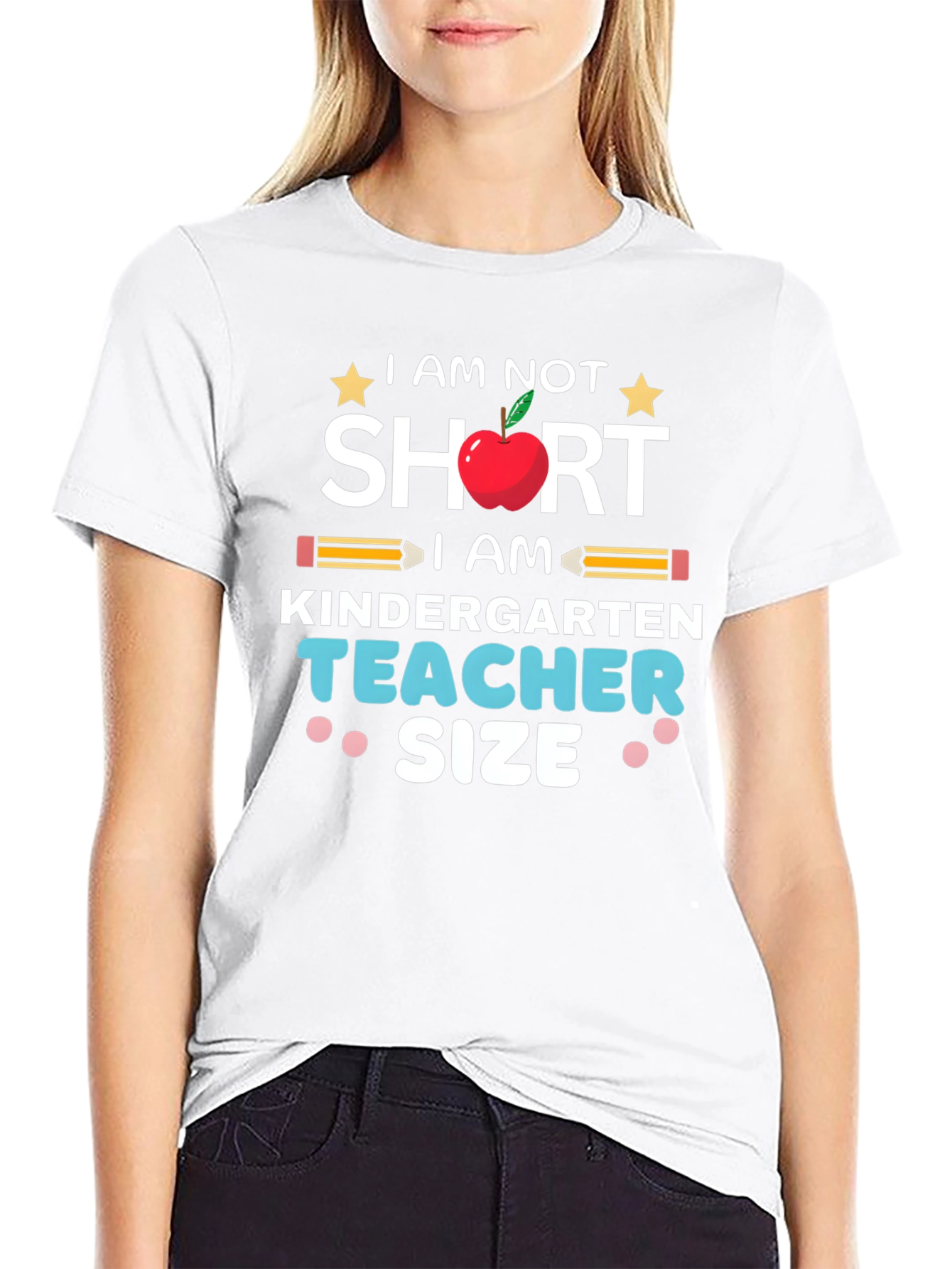 Kindergarten Teacher Size T-Shirt Funny Back to School - 9