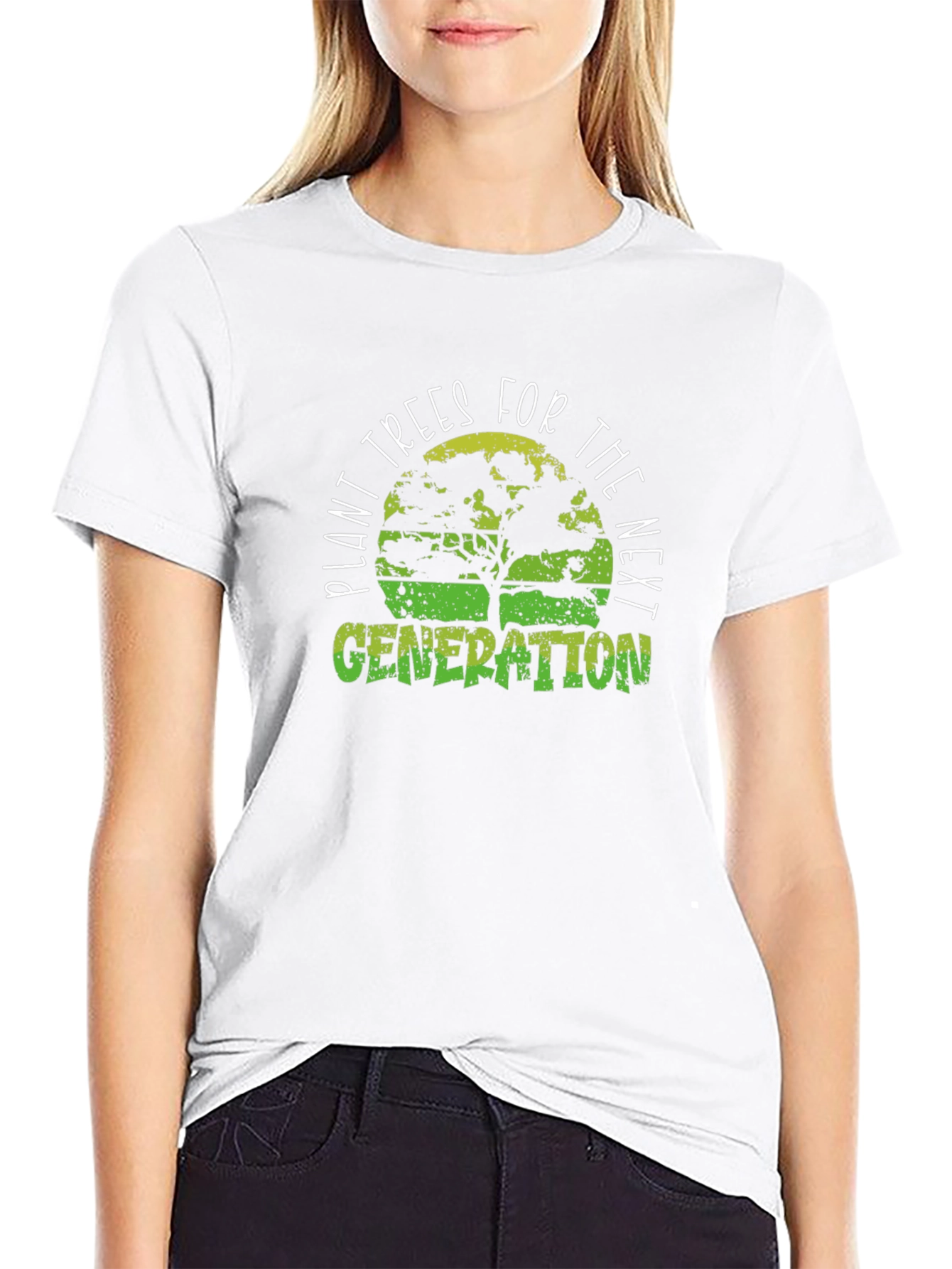 Black Plant Trees for the Next Generation T-Shirt view 9